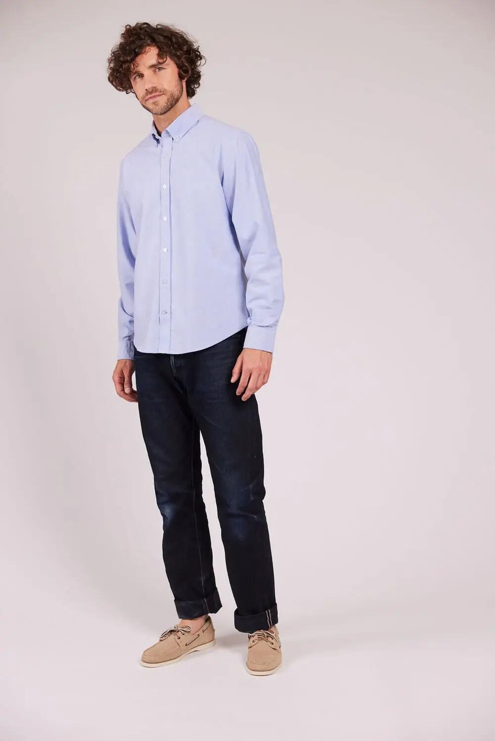 sebago Oxford Button Down Shirt blau – BLUE 6/6