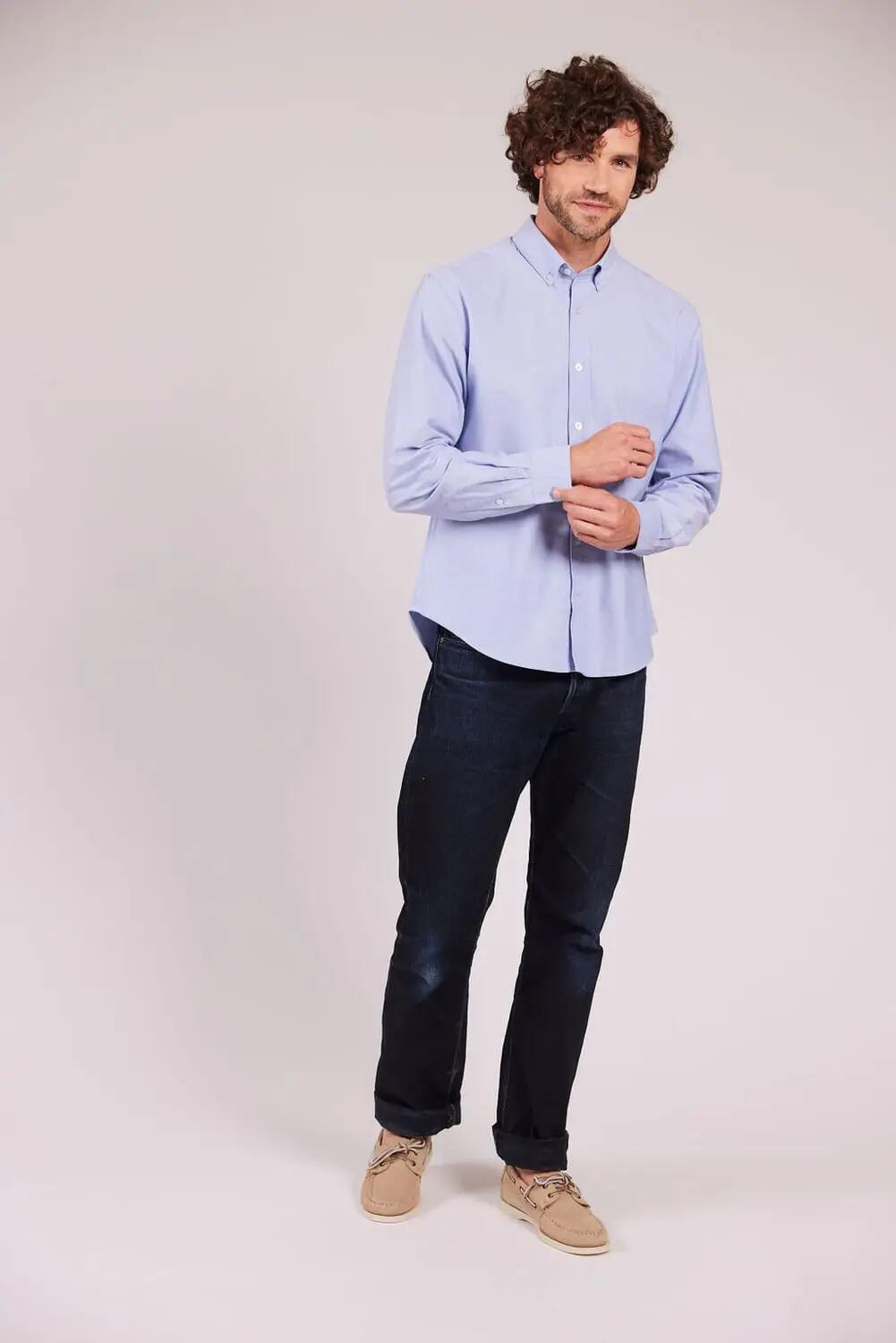 sebago Oxford Button Down Shirt blau – BLUE 5/6