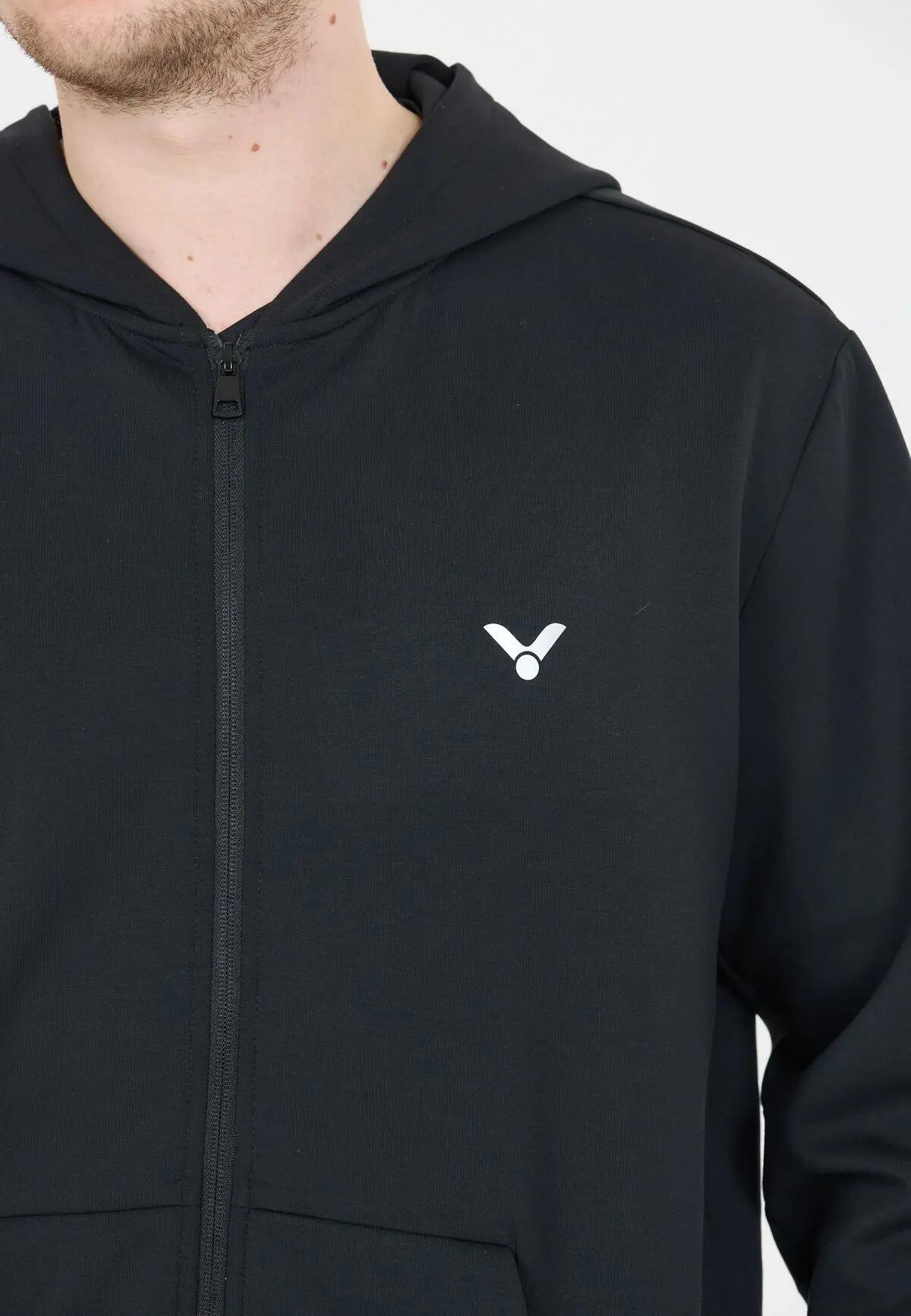 victor Varo Technical Full-zip Hoody felpa tecnica con zip integra – 1001 Black 3/7