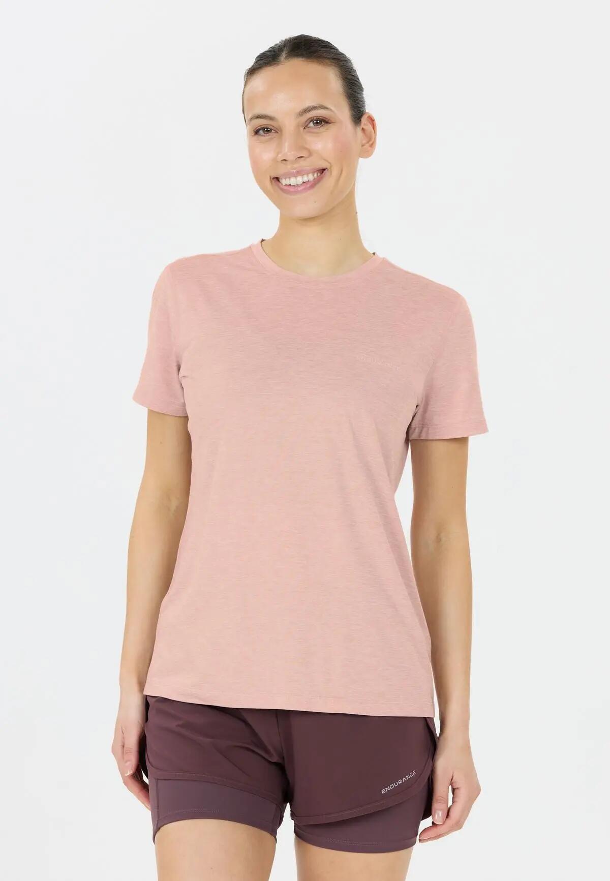 endurance T-Shirt Alvaly W Melange S/S – Violet Ice, 90% Polyester – 4377 7/7