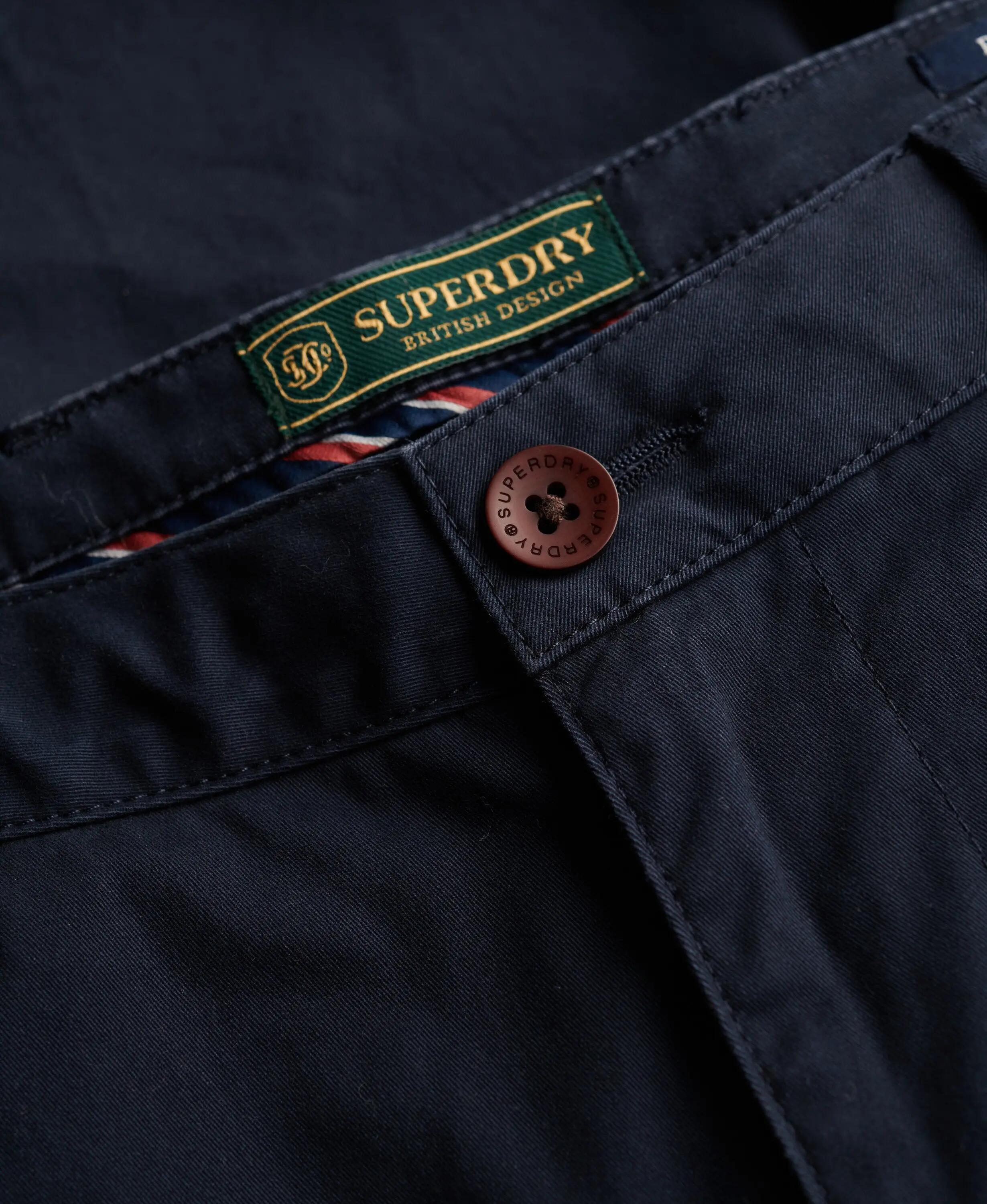 superdry Premium Regular chino szorty slim – ECLIPSE NAVY 7/7