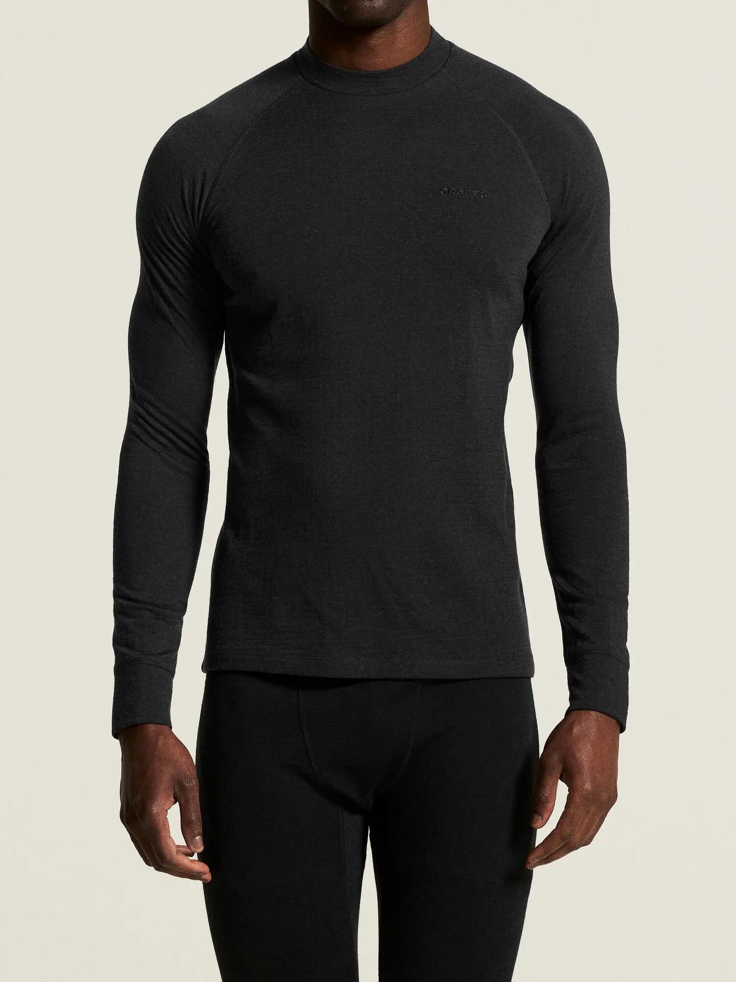 craft T-shirt manches longues Wool Comfort chaleur et gestion d'humidité – Black 3/7
