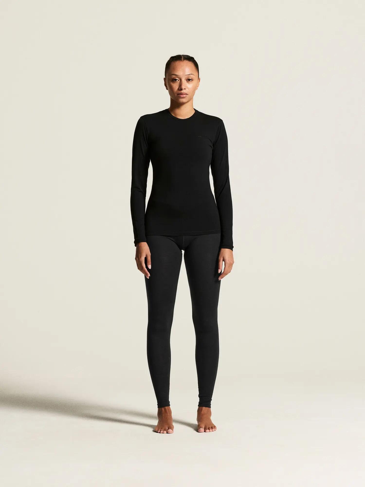 craft Wool 95 Pants W – collant thermique en mérinos – Black/Melange 6/7