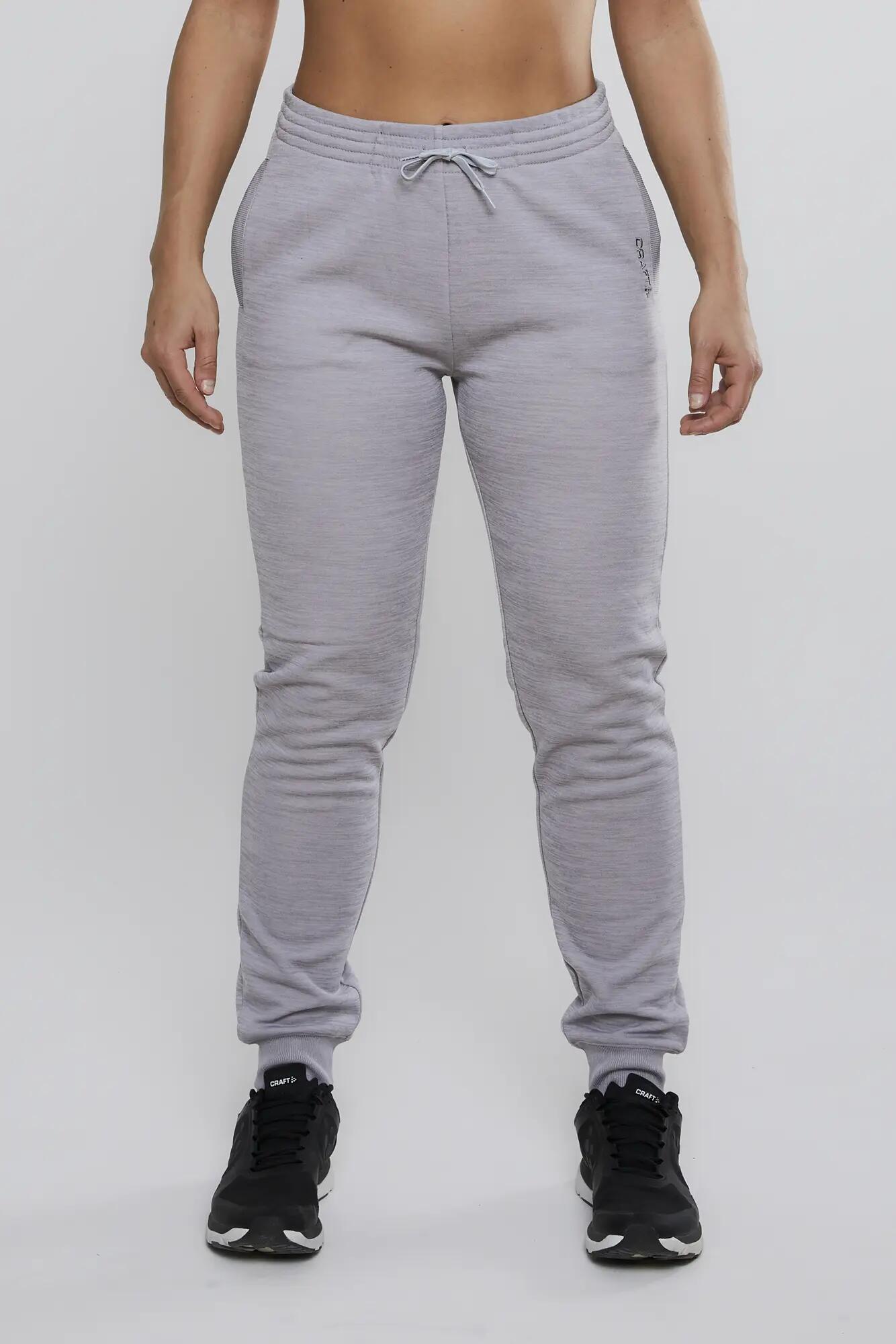 craft Leisure Sweatpants W — calças de treino confortáveis em poliéster – Grey 2/4