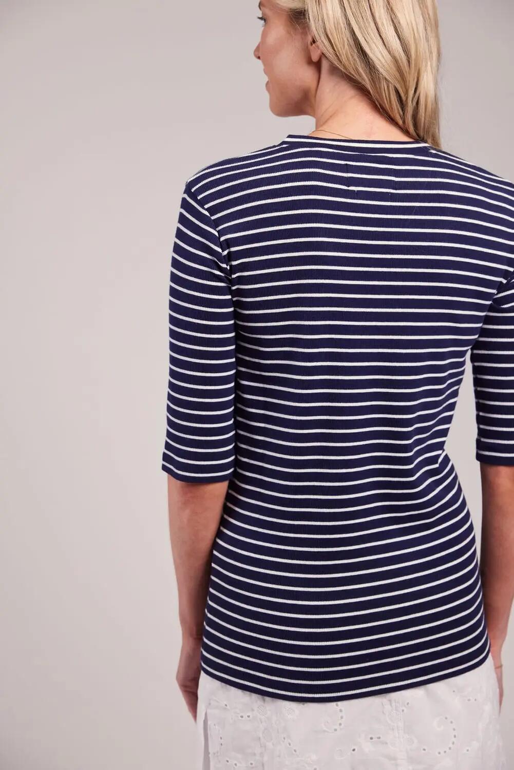 sebago Vera Rib Half Sleeve – Haut Femme NAVY 5/5