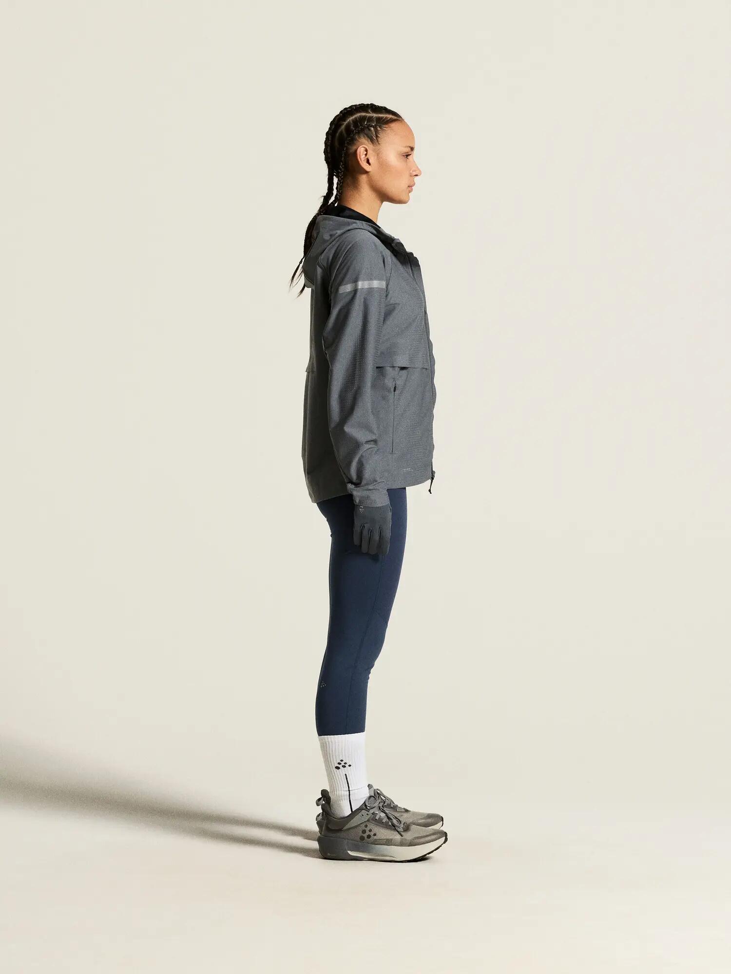 craft PRO Hydro Jacket 3 W waterdichte hardloopjas – Norit/Grey 5/7