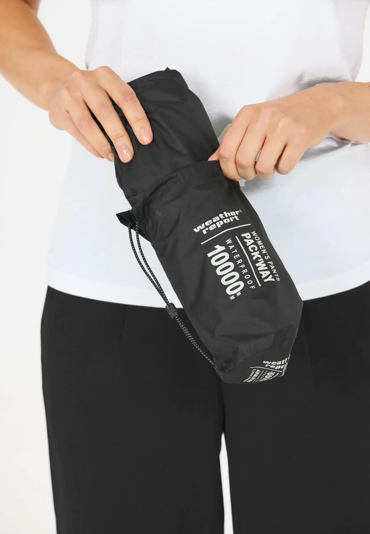 Pack'way W Packable Pant W-PRO 10000 Damen Regenhose – 1001 Black 7/7