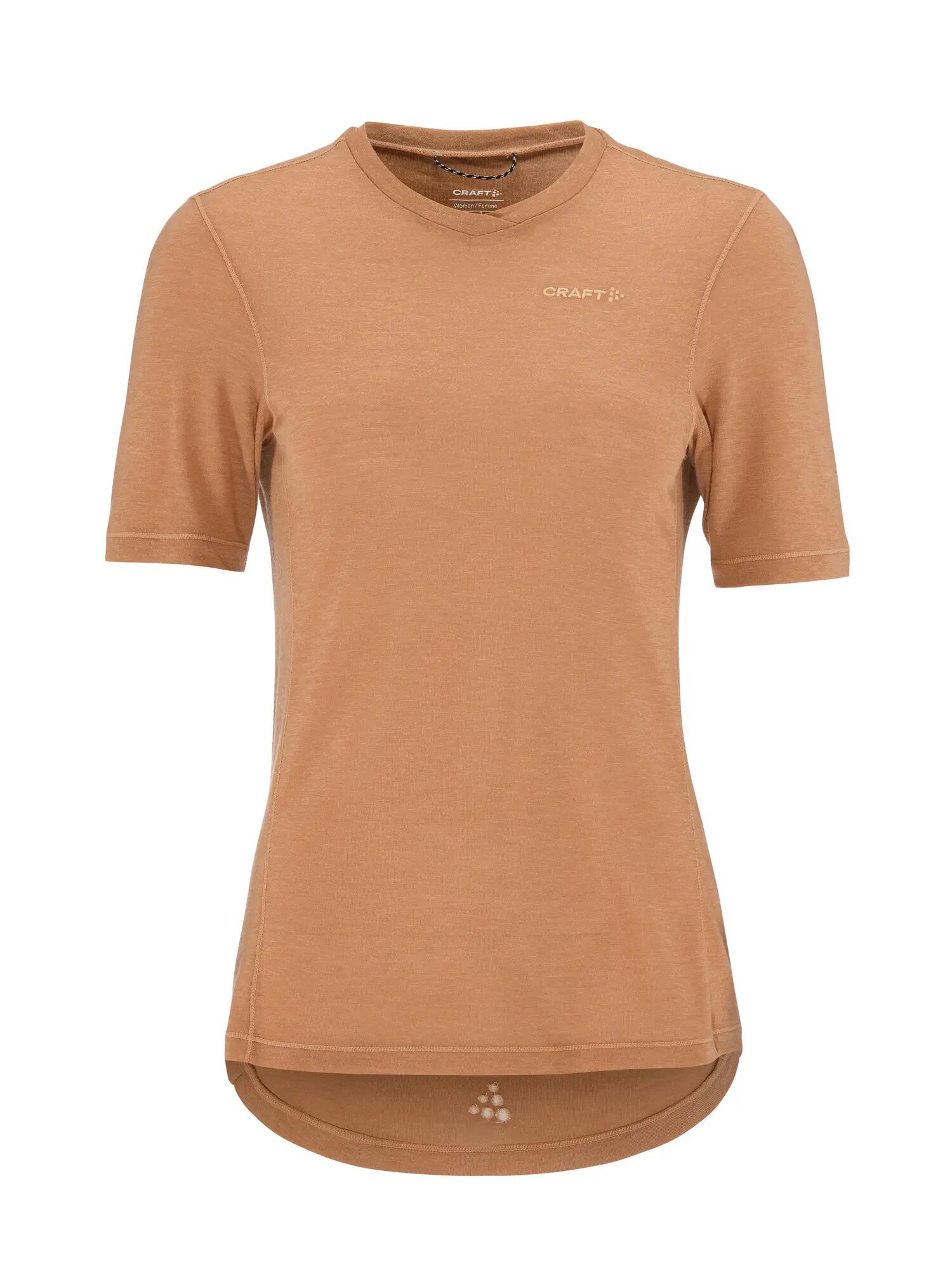 craft Everyday Wool SS Tee W — Merinowolle & Recycling-Polyester – Syrup/Melange 3/7