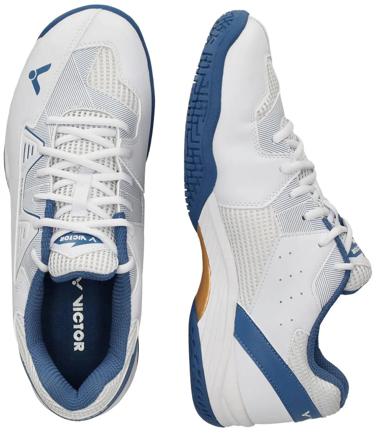victor chaussures AS-17W en polyester – 2001AF White/Nautical blue (AF) 6/7