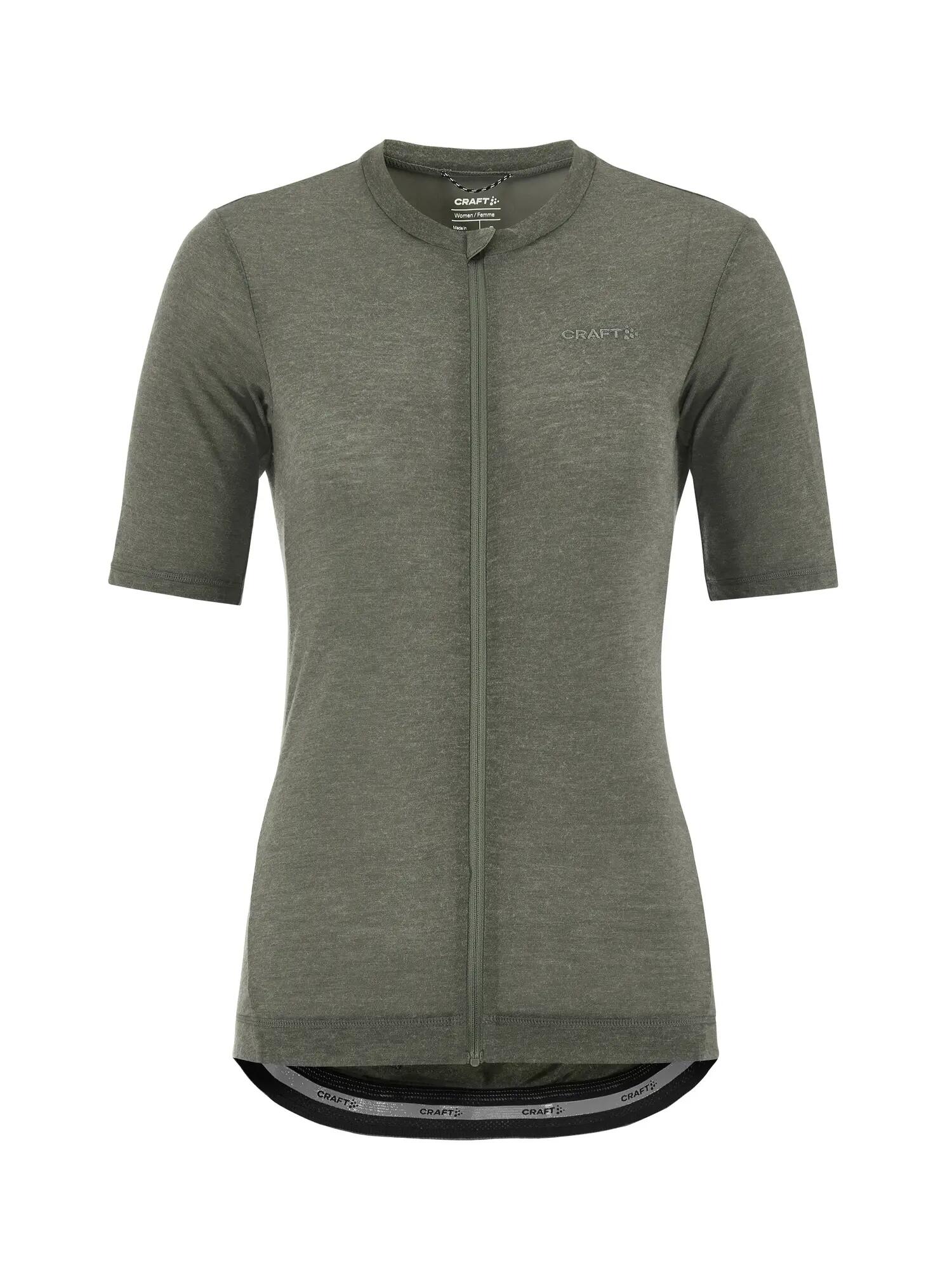 craft Everyday Wool SS Jersey W fietsjersey met merinowolmix – Leaf/Melange 2/7