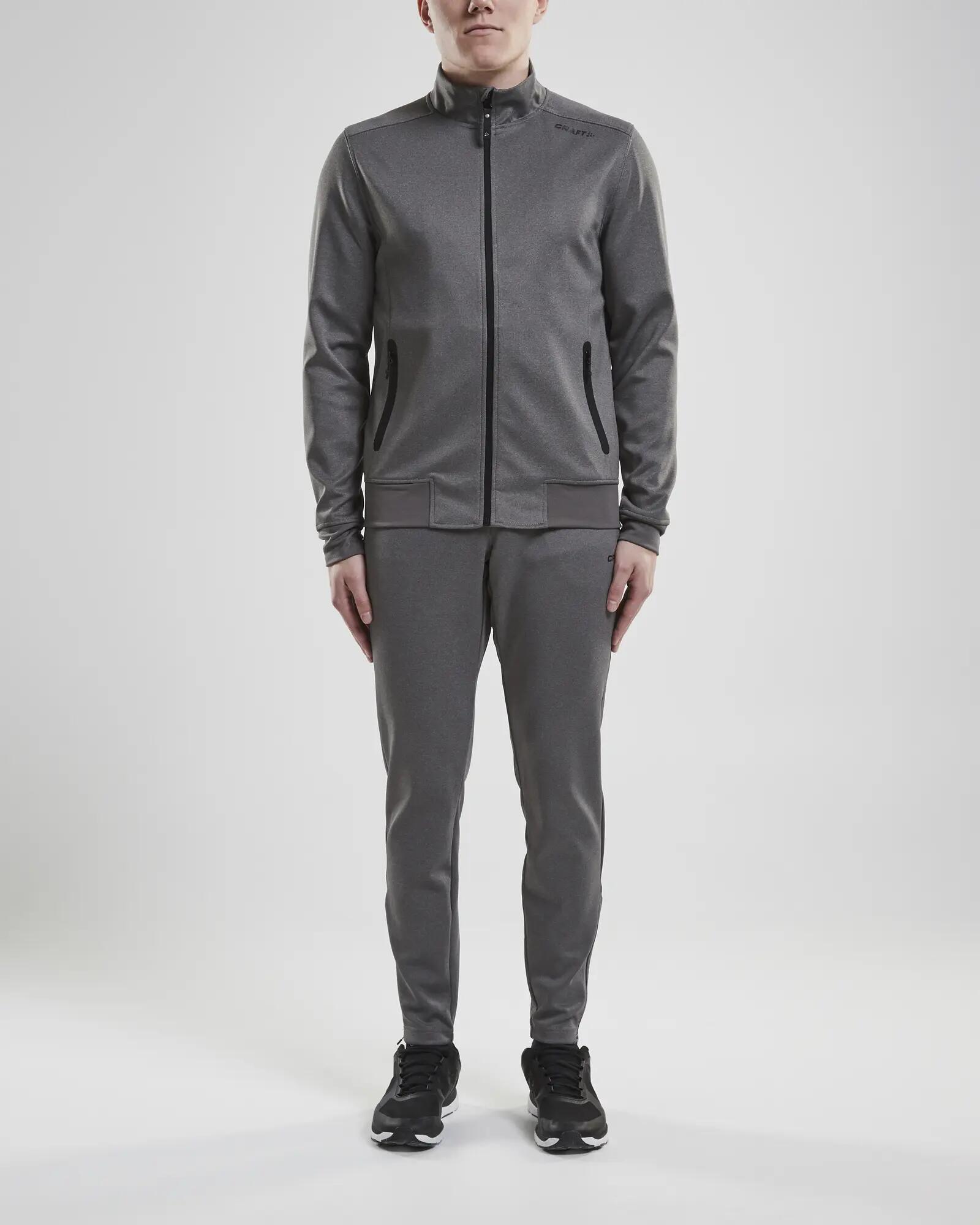 craft Noble Zip Jacket M Funktionsjacke aus weichem Jersey – Darkgrey melange 5/5