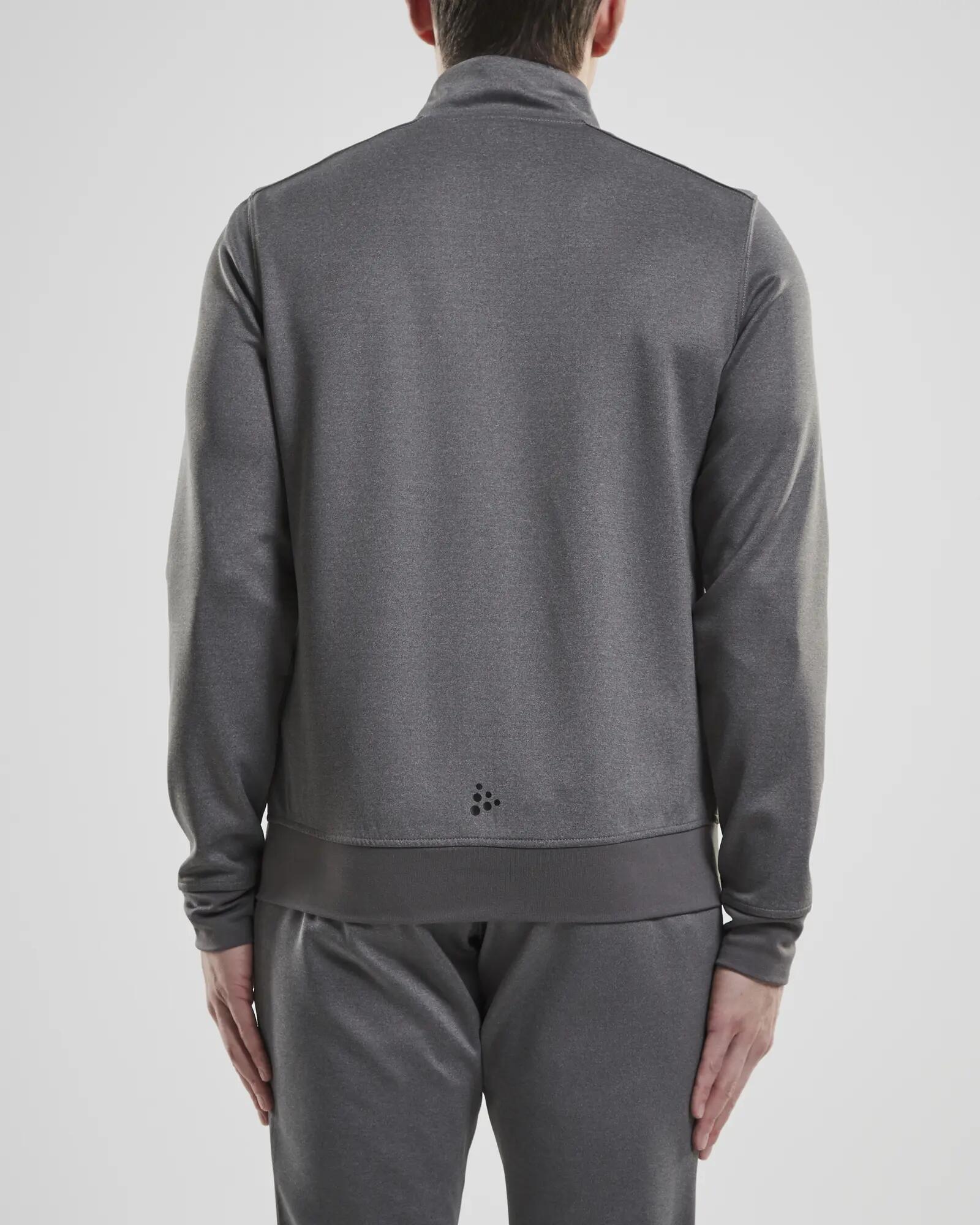 craft Noble Zip Jacket M Funktionsjacke aus weichem Jersey – Darkgrey melange 4/5