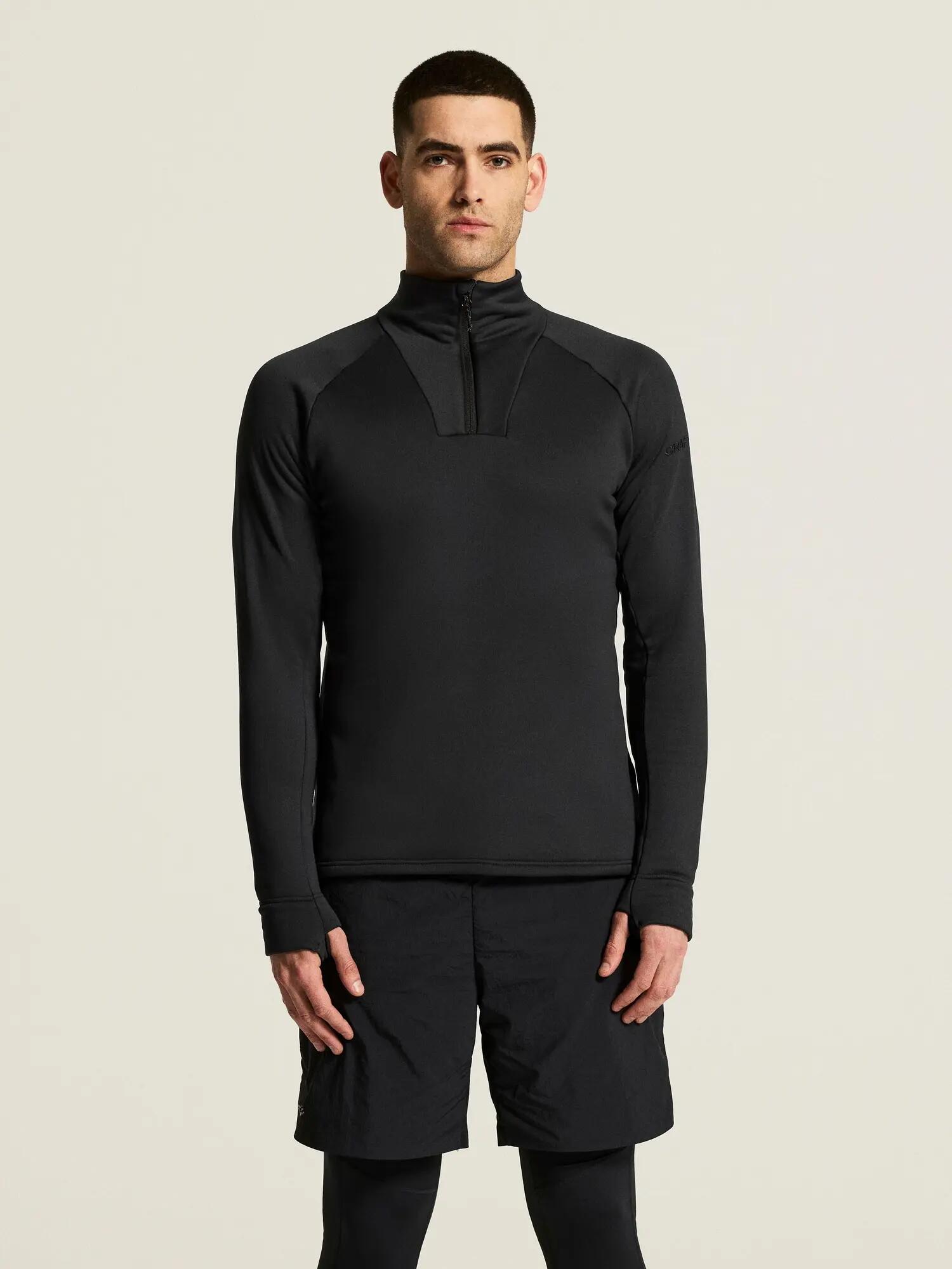 craft Explore Power Fleece Half Zip M – Dehnbares, warmes Fleece – Black 5/7