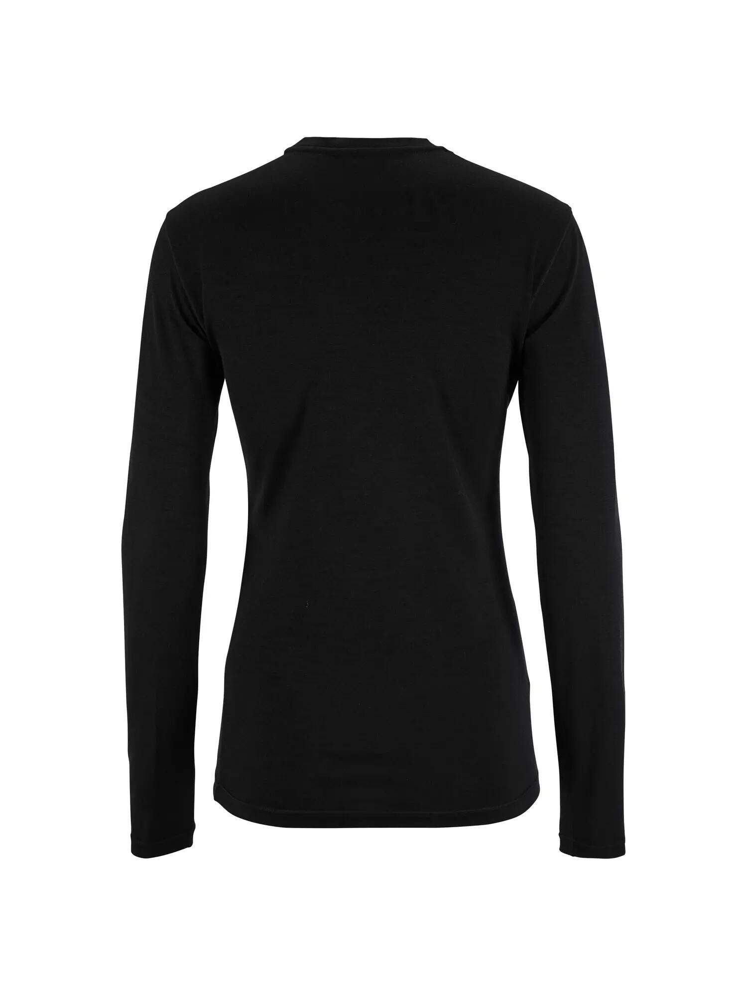 craft Maillot manches longues Wool 95 LS CN en mérinos 95% – Black/Melange 2/7