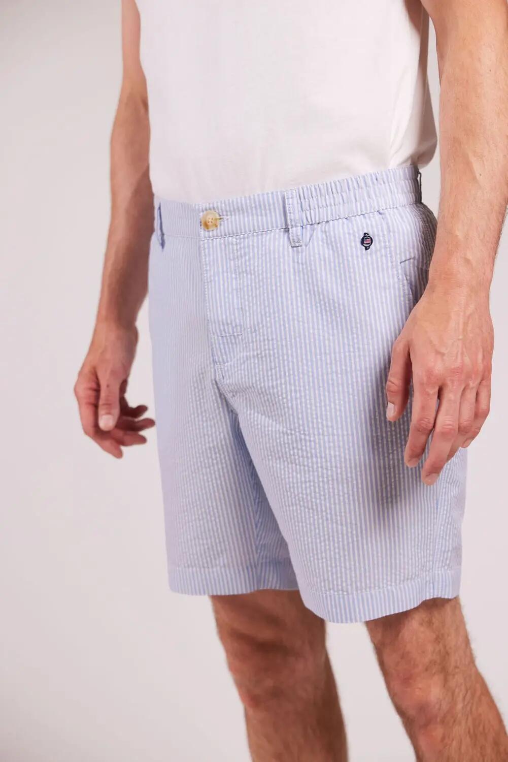 sebago Seersucker Shorts bleu – BLUE 3/7
