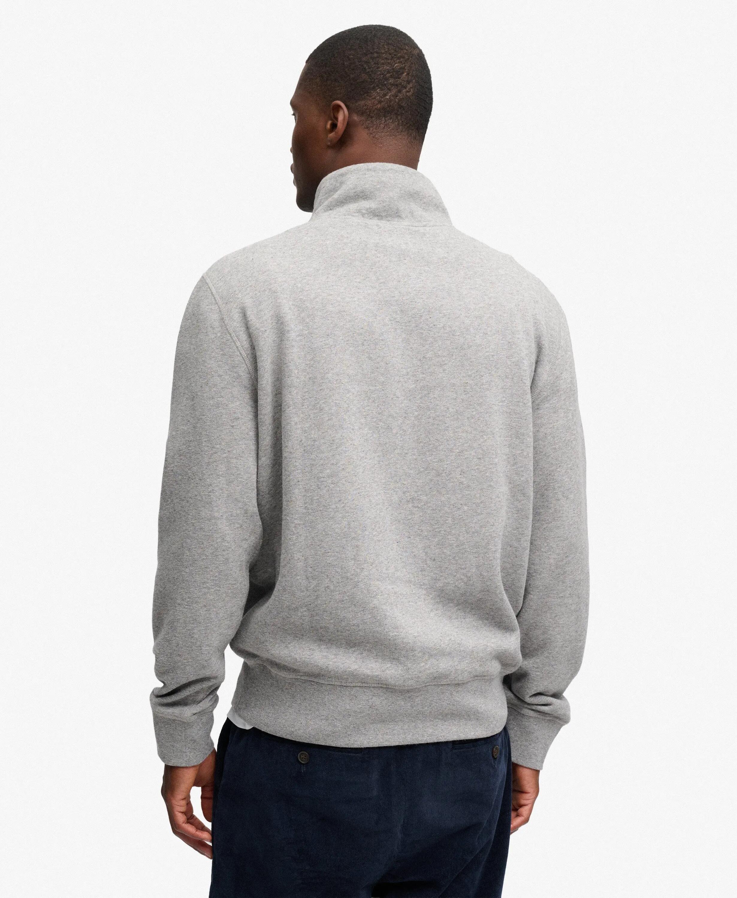 superdry Sweatshirt Essential Serif Logo Half Zip – coton recyclé – Dark 5/7