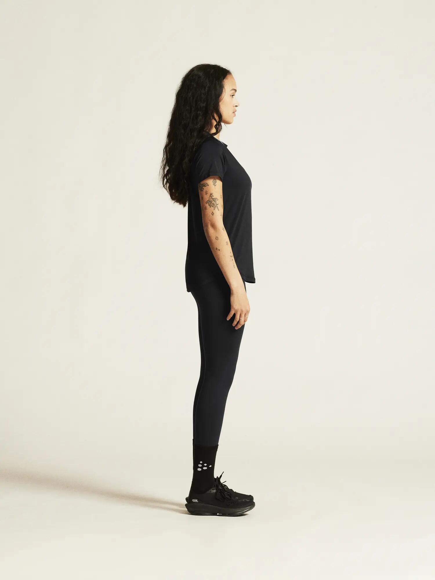 craft T-shirt Collective SS W en polyester recyclé et élasthanne – Noir – Black 7/7