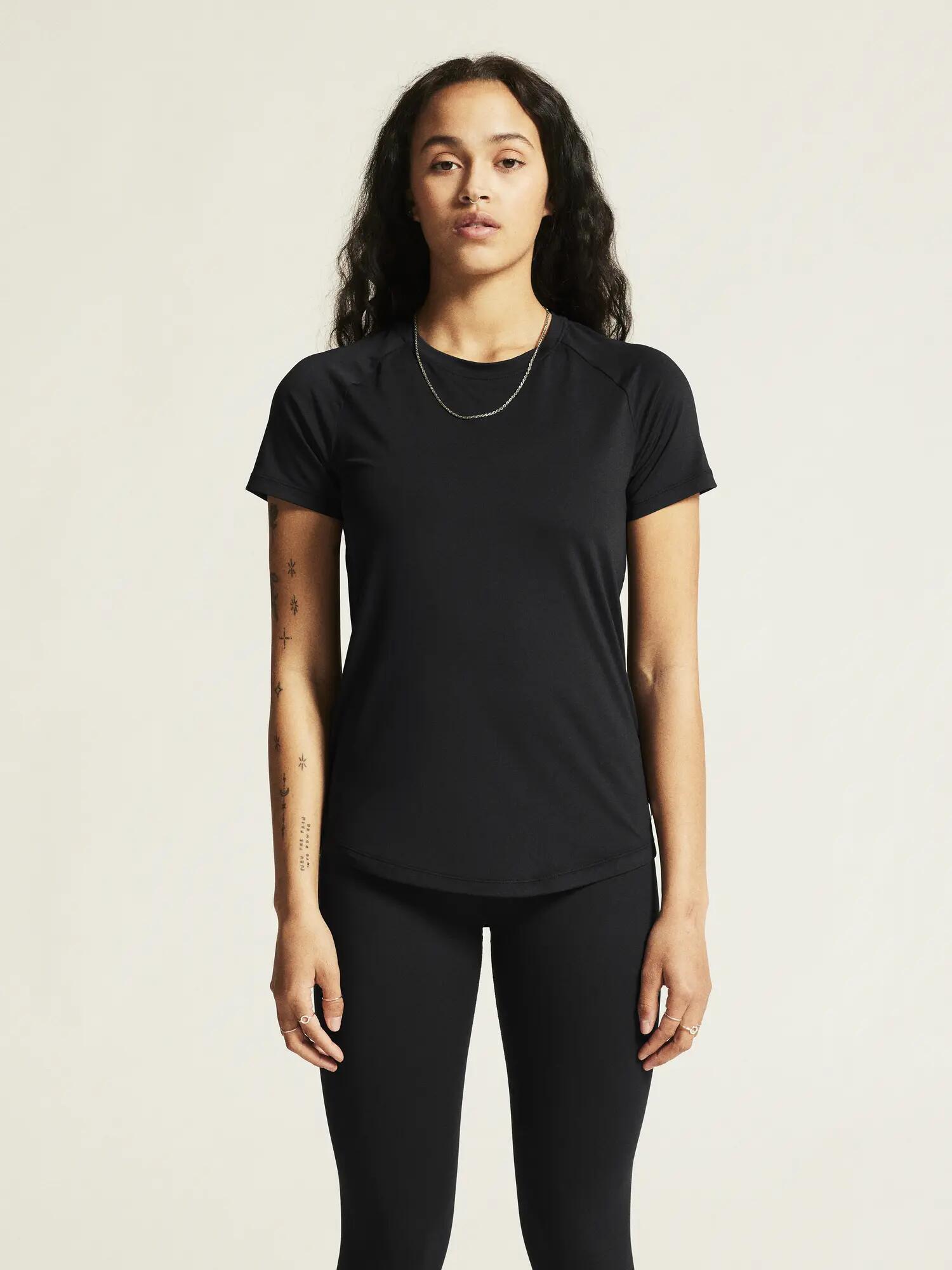 craft T-shirt Collective SS W en polyester recyclé et élasthanne – Noir – Black 6/7