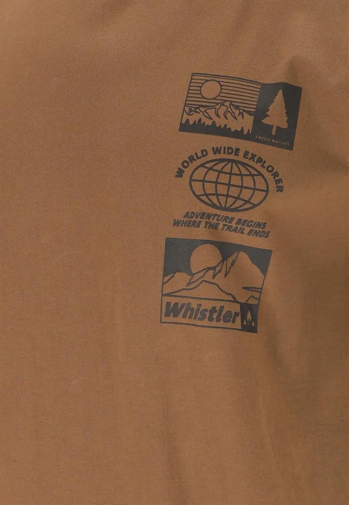 whistler Arwen M S-S T-shirt - 100% katoen, Teak – 5370 Teak 3/4