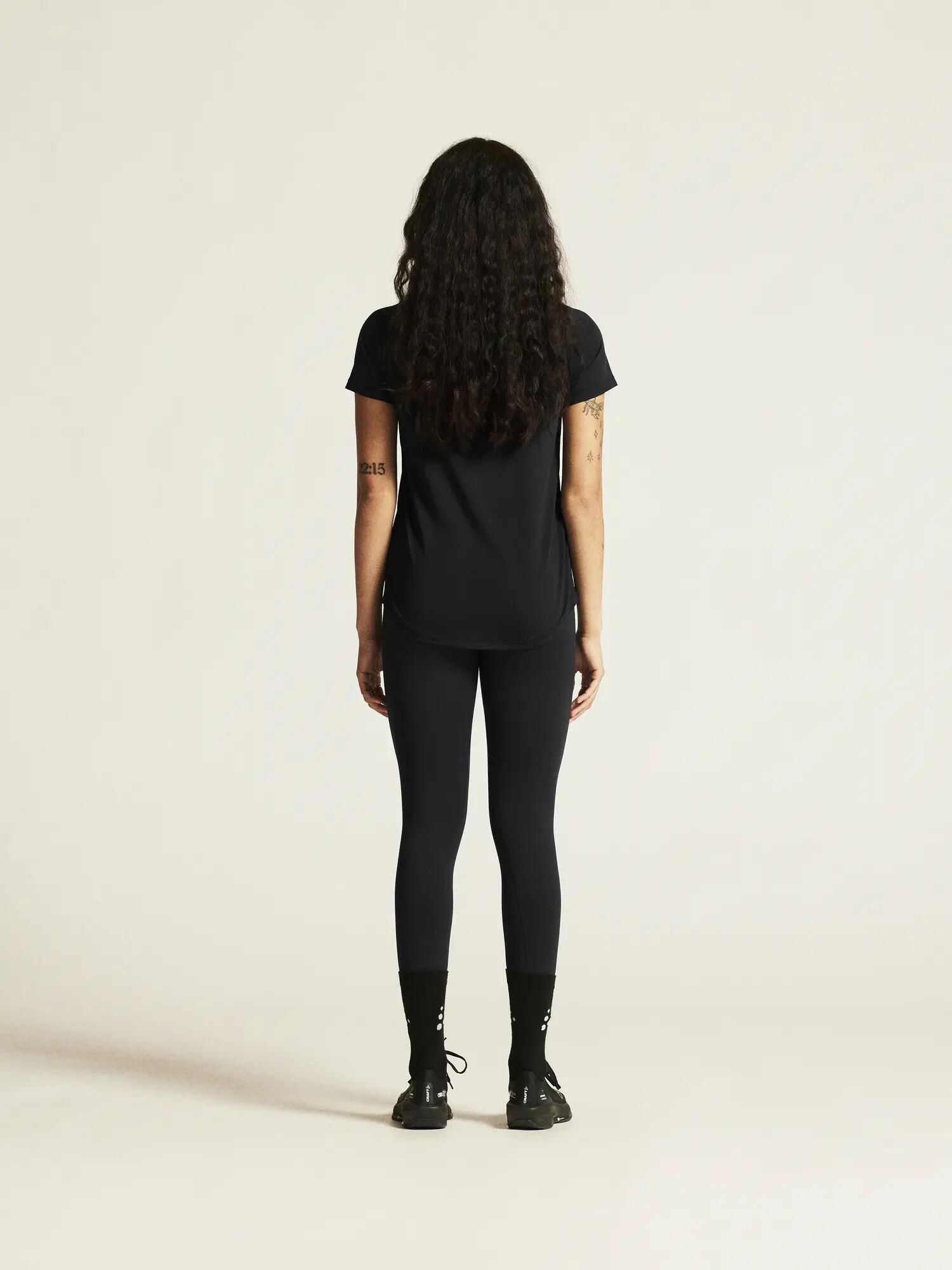 craft T-shirt Collective SS W en polyester recyclé et élasthanne – Noir – Black 5/7