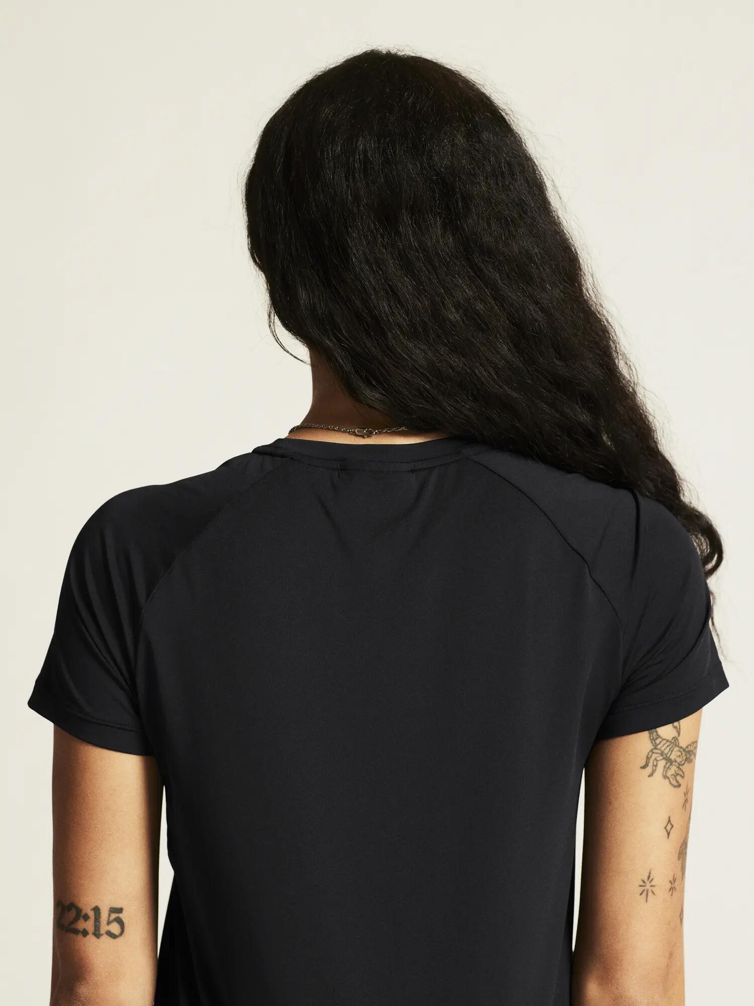 craft T-shirt Collective SS W en polyester recyclé et élasthanne – Noir – Black 4/7