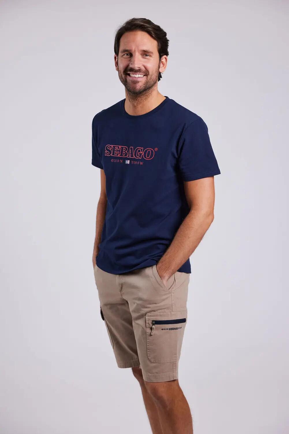 sebago Cargo Crew Shorts en coton lavé - ceinture logo – BEIGE 2/6