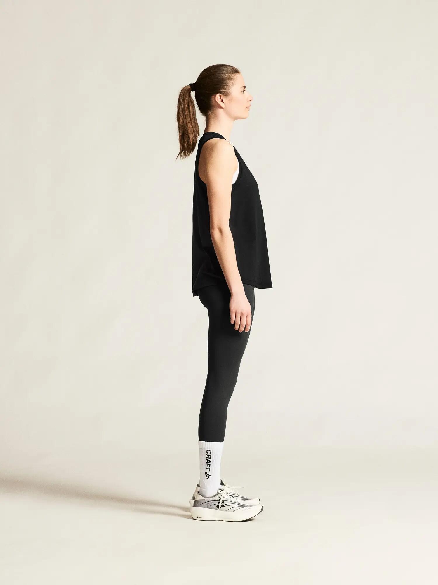 craft Collective Singlet W – leichtes Singlet aus recyceltem Polyester – Black 2/7