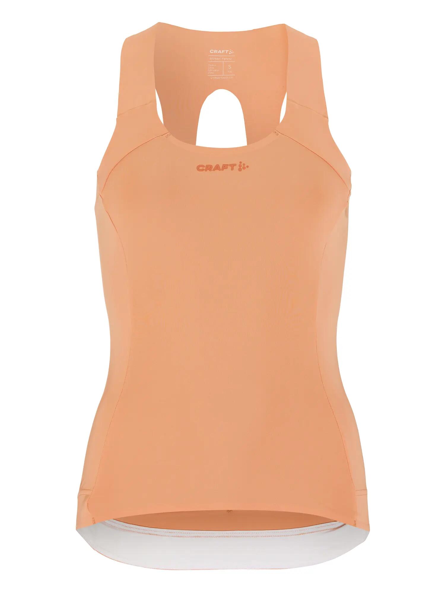 craft Endur Singlet W — dehnbares Bike-Top mit sicherem Sitz – Apricot 2/7