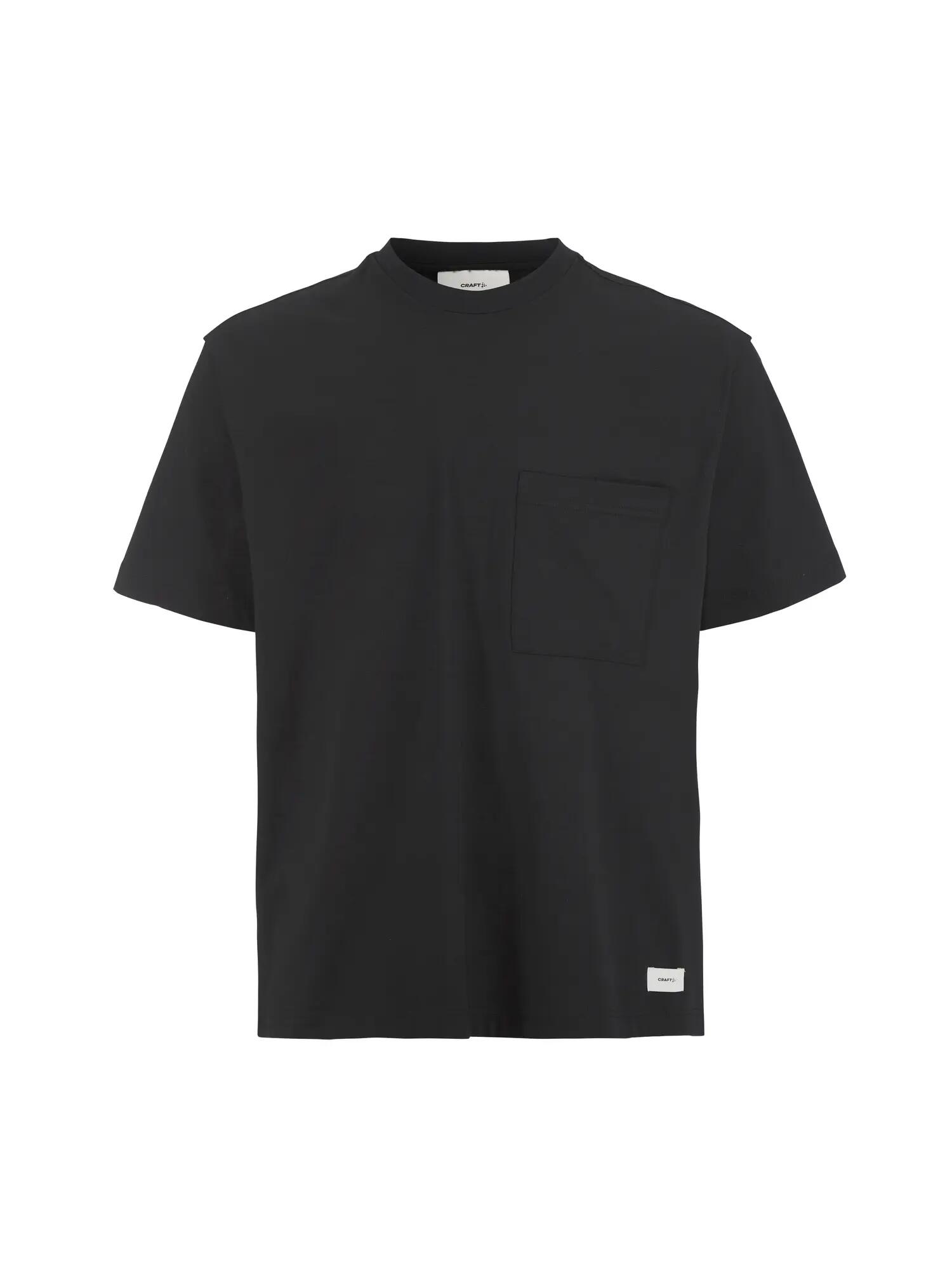 craft Collective Relaxed SS Tee M – Algodão biológico com elastano – Black 1/7