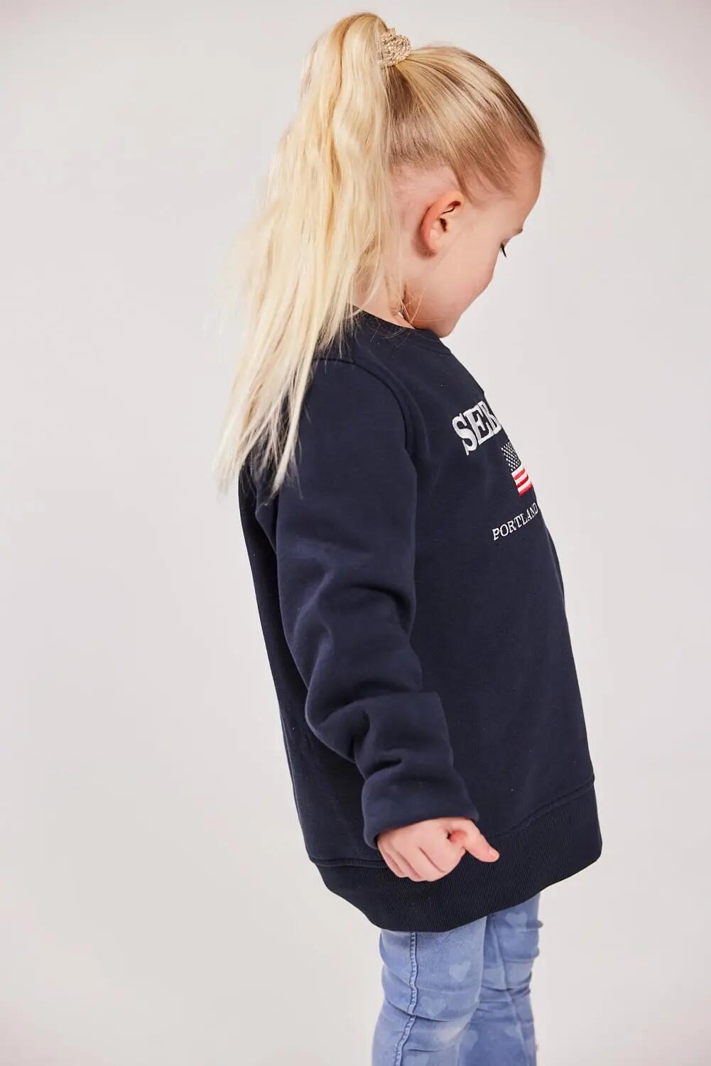 sebago Sam Printed Crew JR NAVY taille 158/164 3/3
