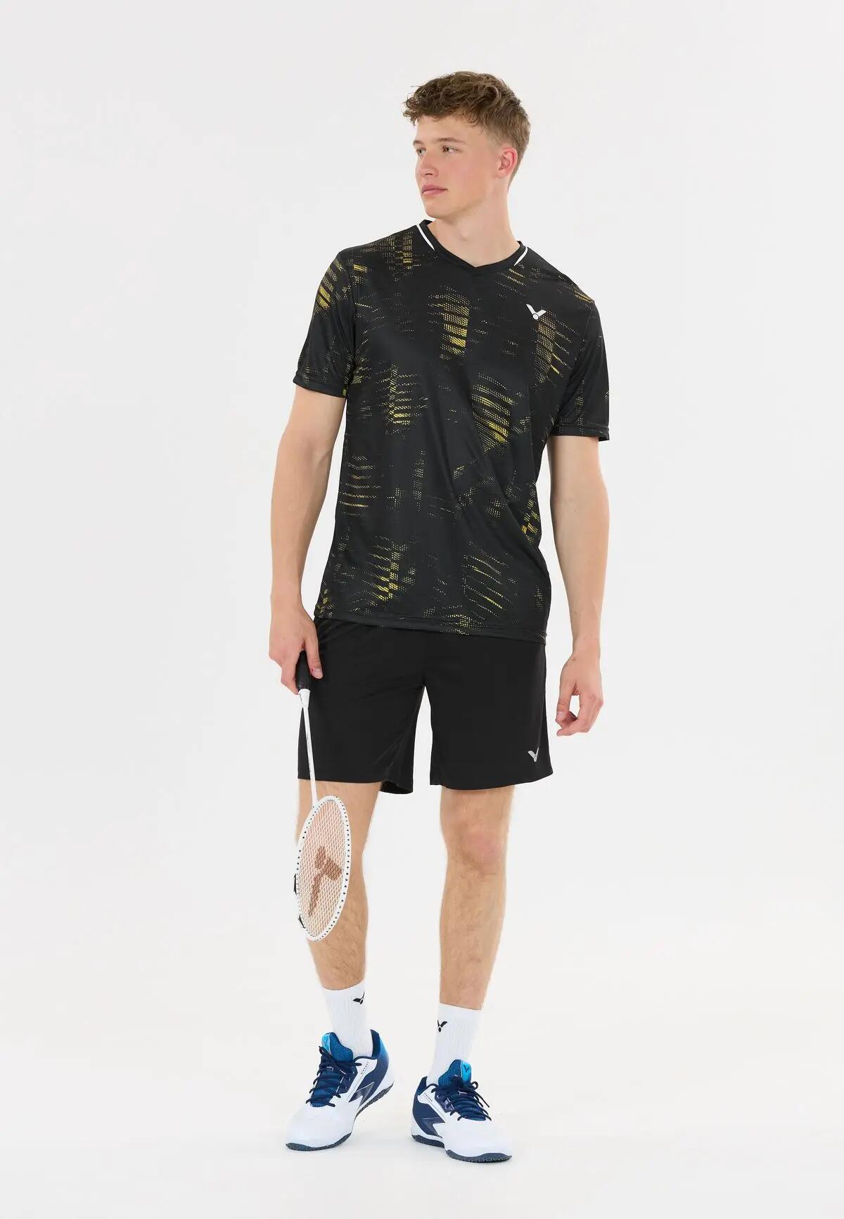 victor T-53102 M Tee Maglia 100% poliestere riciclato – 1001C Black (C) 6/7