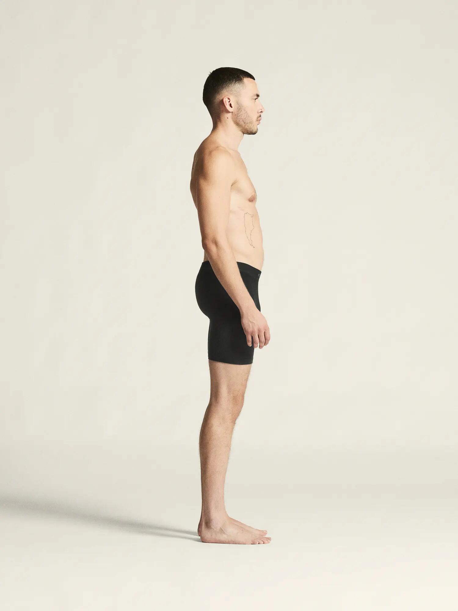 craft Wool Seamless Boxer 6-Inch Herren — Nahtlos, warm – Black 4/7