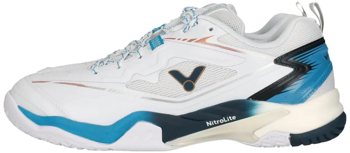 victor Chaussures A830 Nitro Lite en polyester – 2001AF White/Nautical blue (AF) 6/7