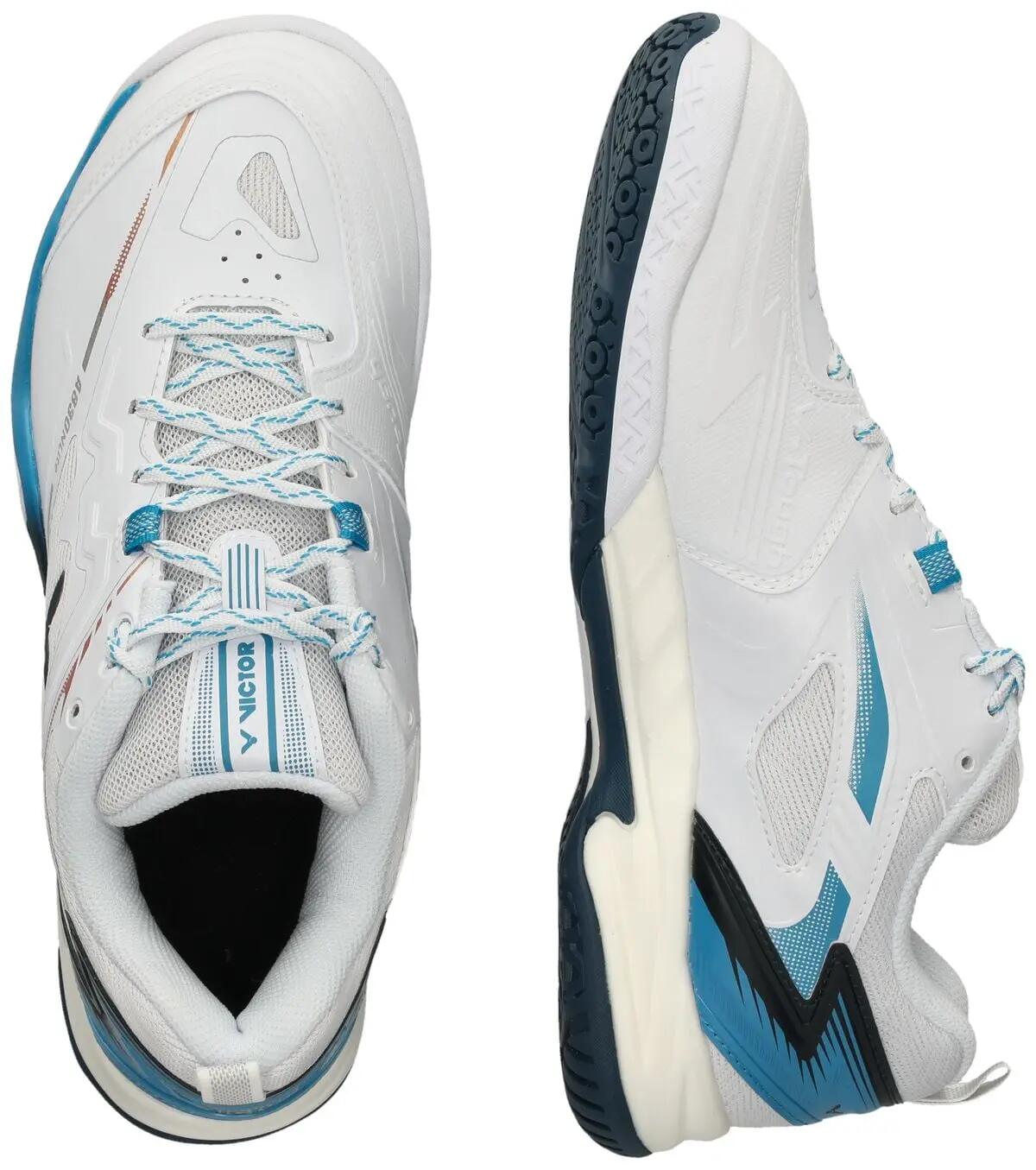 victor Chaussures A830 Nitro Lite en polyester – 2001AF White/Nautical blue (AF) 5/7
