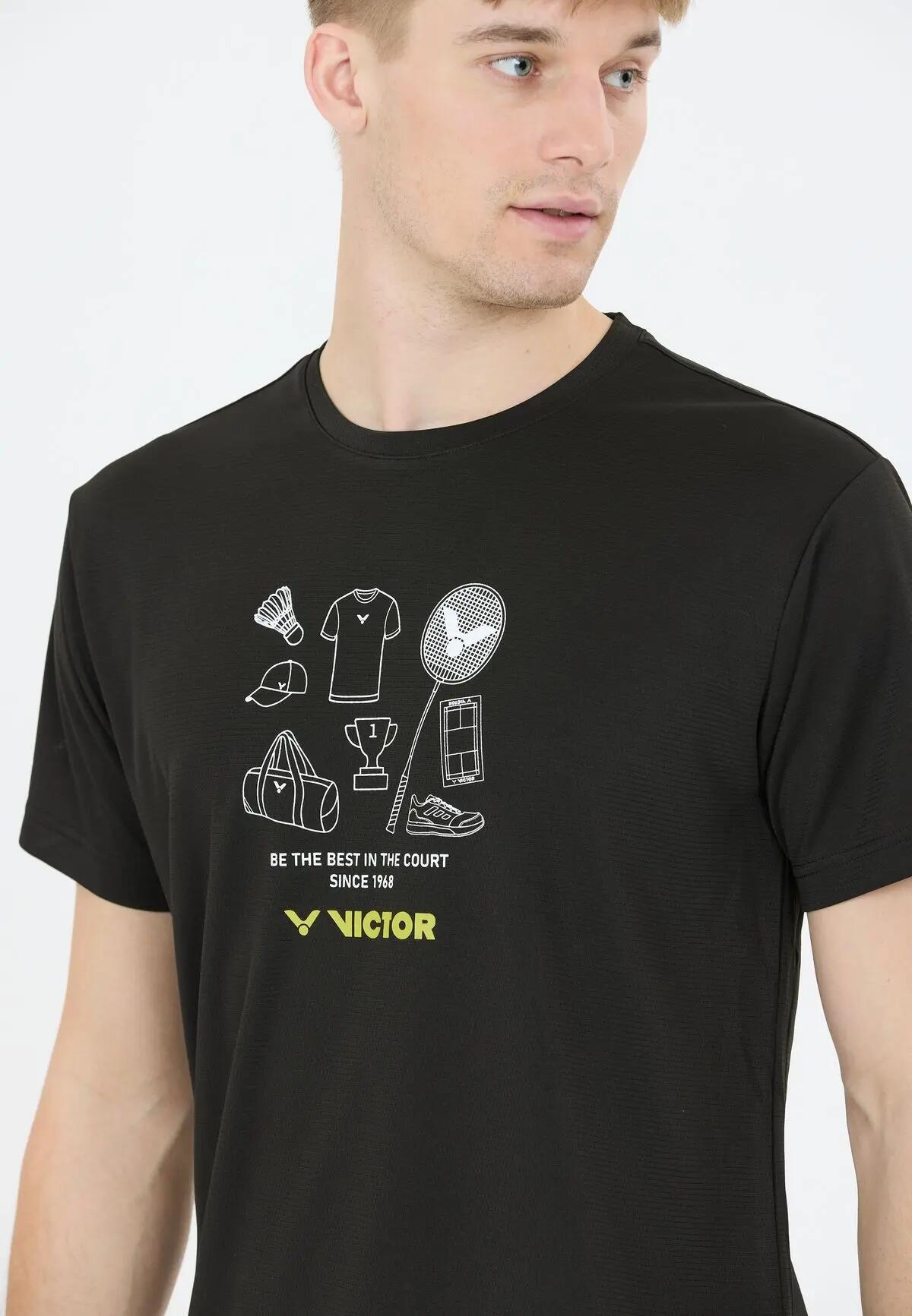 victor T-shirt 100% poliéster – 1001C Black (C) 5/7