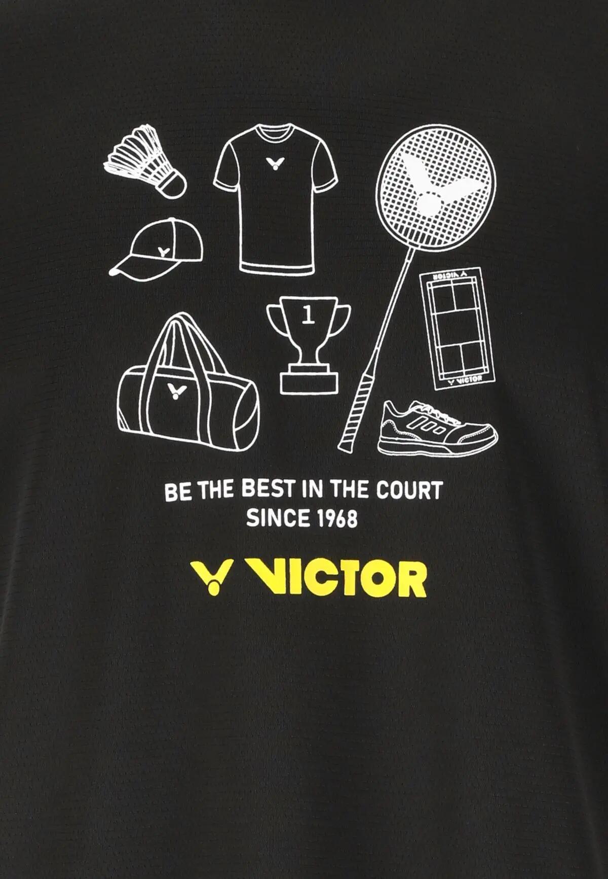 victor T-shirt 100% poliéster – 1001C Black (C) 4/7