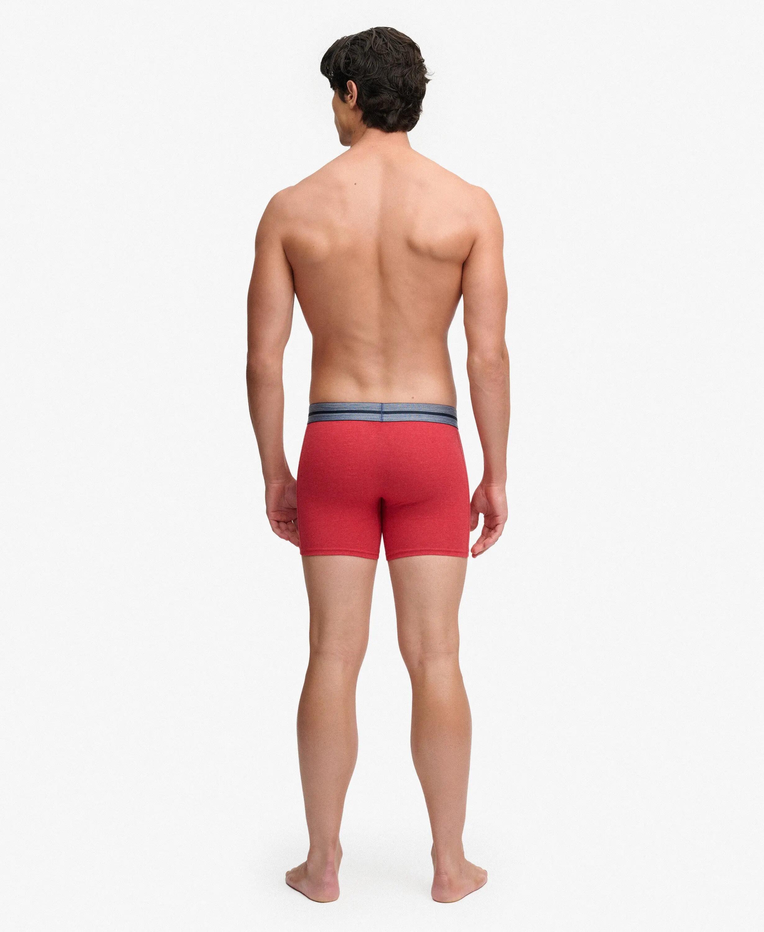 superdry Boxer Triple Pack aus Bio-Baumwolle, weich – Red Marl Mix 3/6