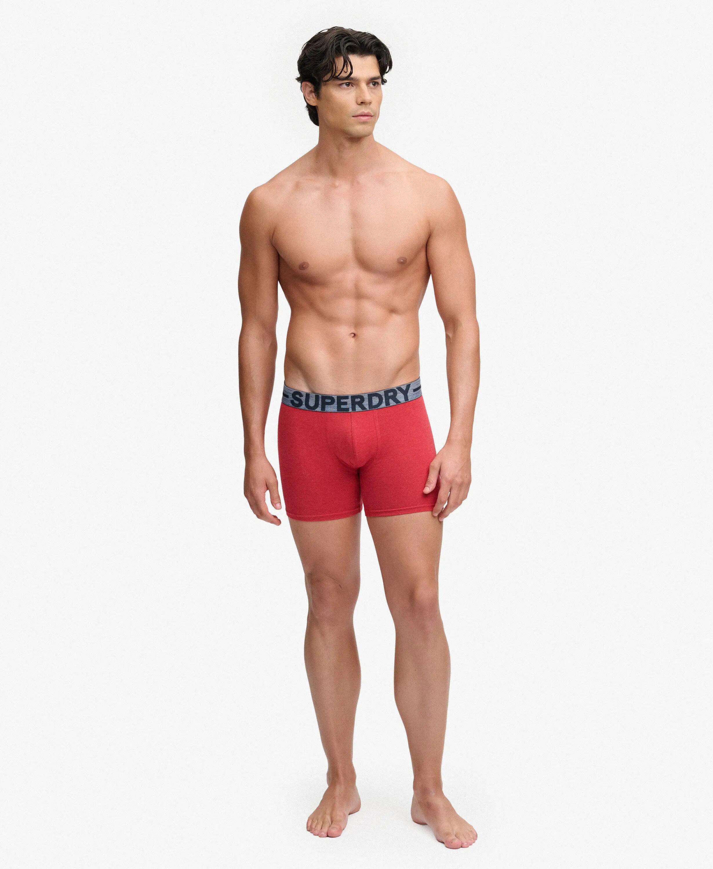 superdry Boxer Triple Pack aus Bio-Baumwolle, weich – Red Marl Mix 2/6