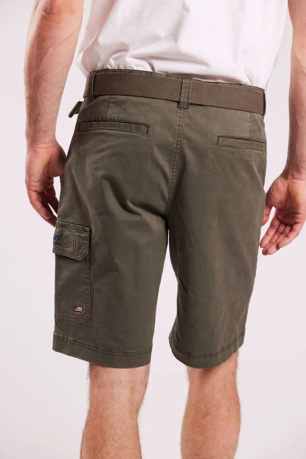 sebago Outwashed Pocket Shorts vert — coton extensible – GREEN 5/5