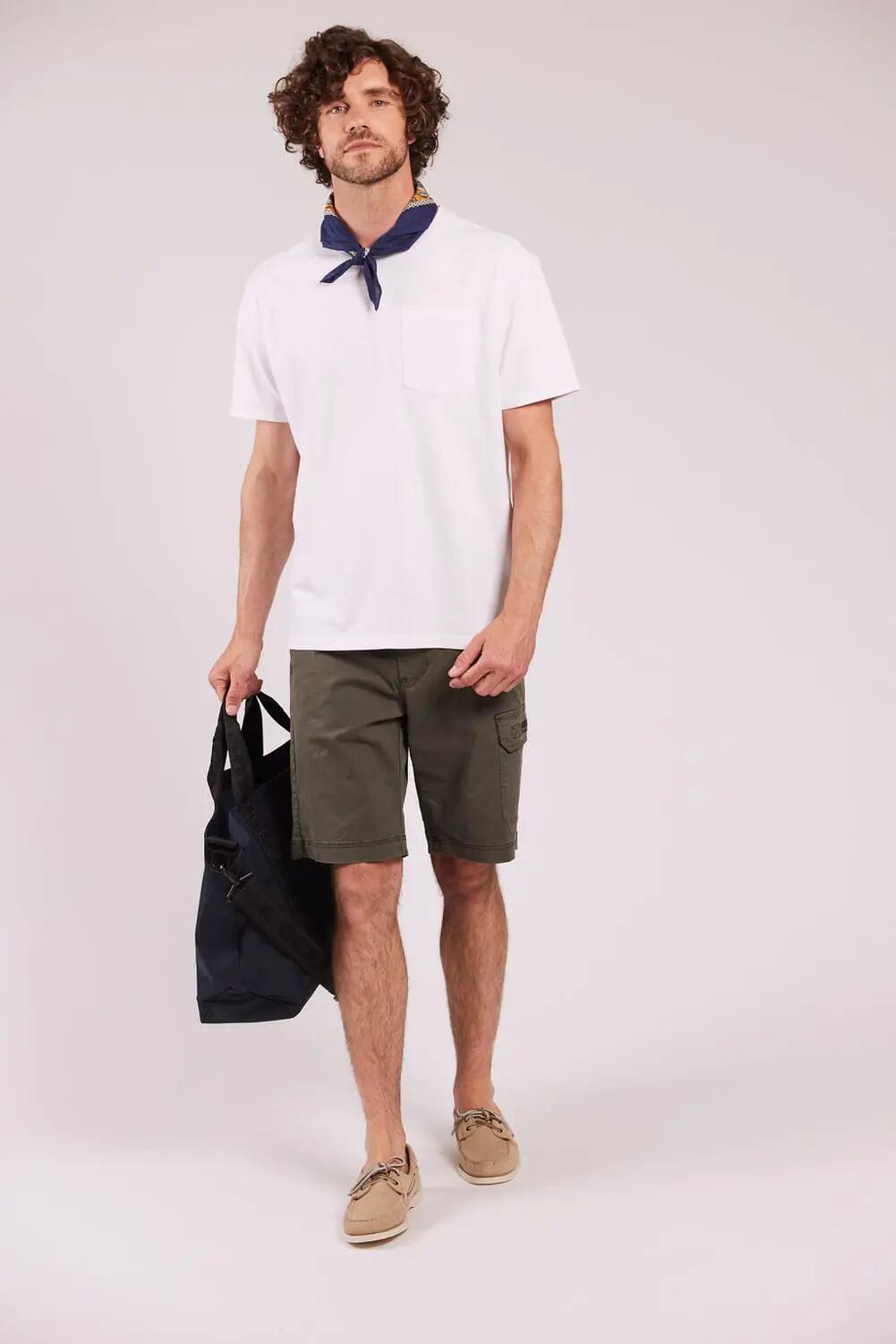 sebago Outwashed Pocket Shorts vert — coton extensible – GREEN 4/5
