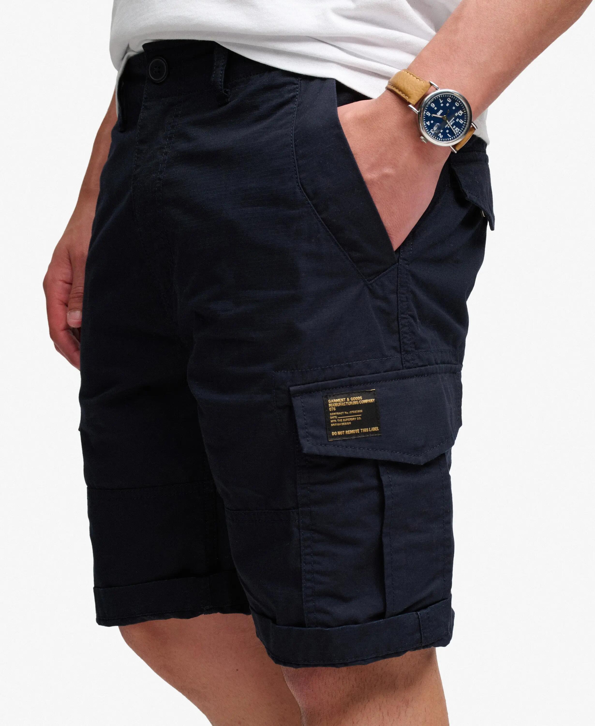 superdry Parachute Cargo Shorts in ripstop MIDNIGHT NAVY 2/7