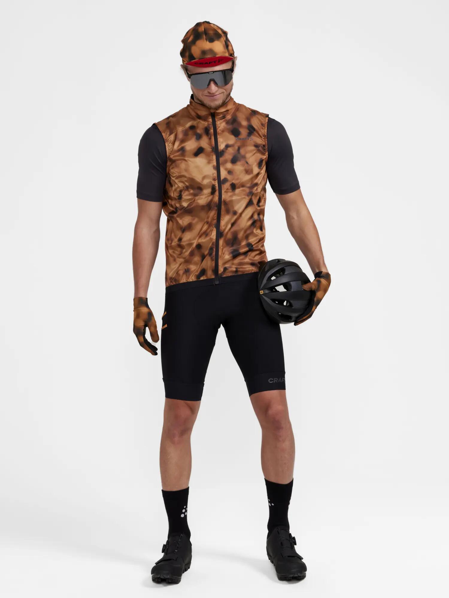 craft PRO Gravel Wind Vest M gilet bici antivento leggero – Desert-Black 7/7