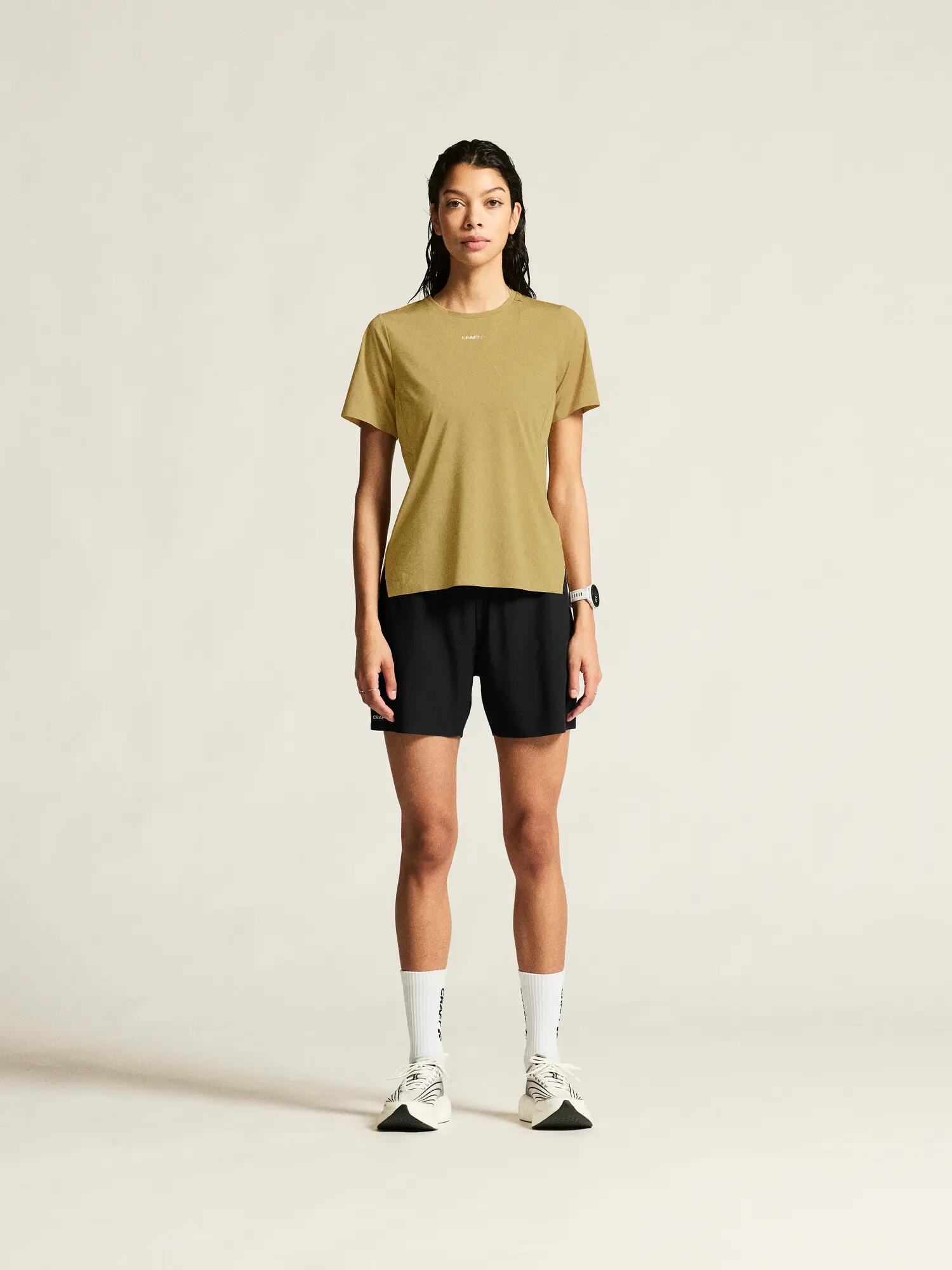 craft PRO Trail SS Tee 2 W – Leichtes Trail-Laufshirt – Khaki 7/7