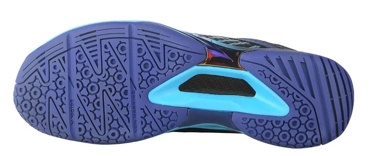 victor sapatos A970 Nitro Lite em poliéster – 0991CF Black/ Hawaiian Blue 3/4