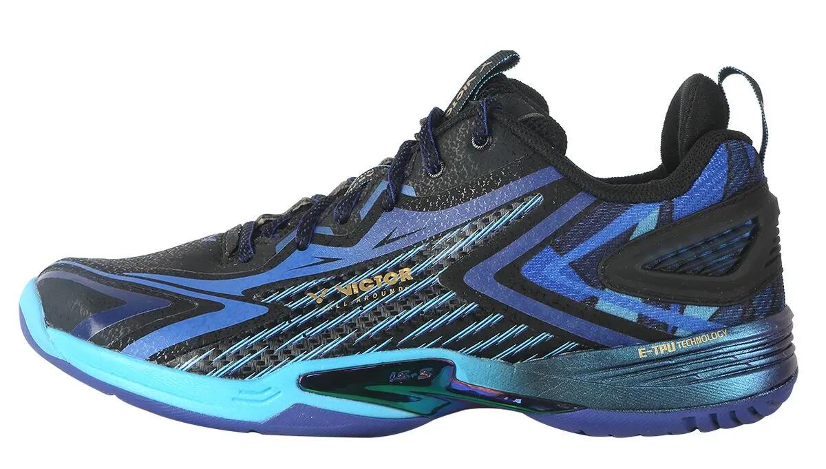 victor sapatos A970 Nitro Lite em poliéster – 0991CF Black/ Hawaiian Blue 2/4