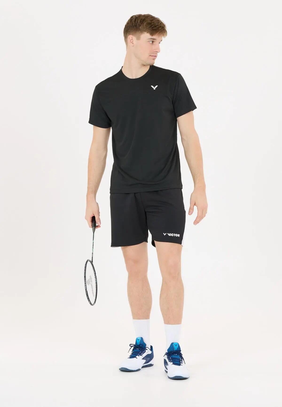 victor T-59146 Tee U T-shirt 100% polyester – 1001C Black (C) 4/7