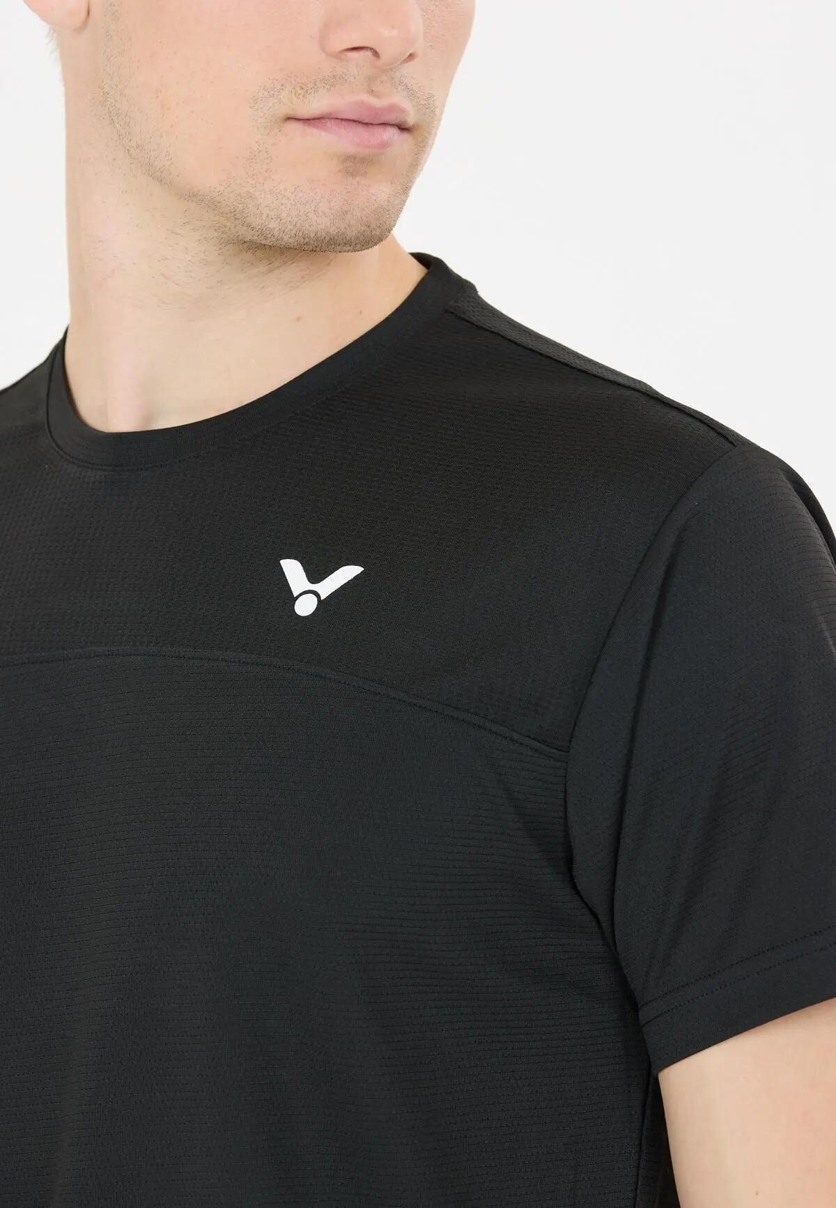 victor T-59146 Tee U T-shirt 100% polyester – 1001C Black (C) 2/7