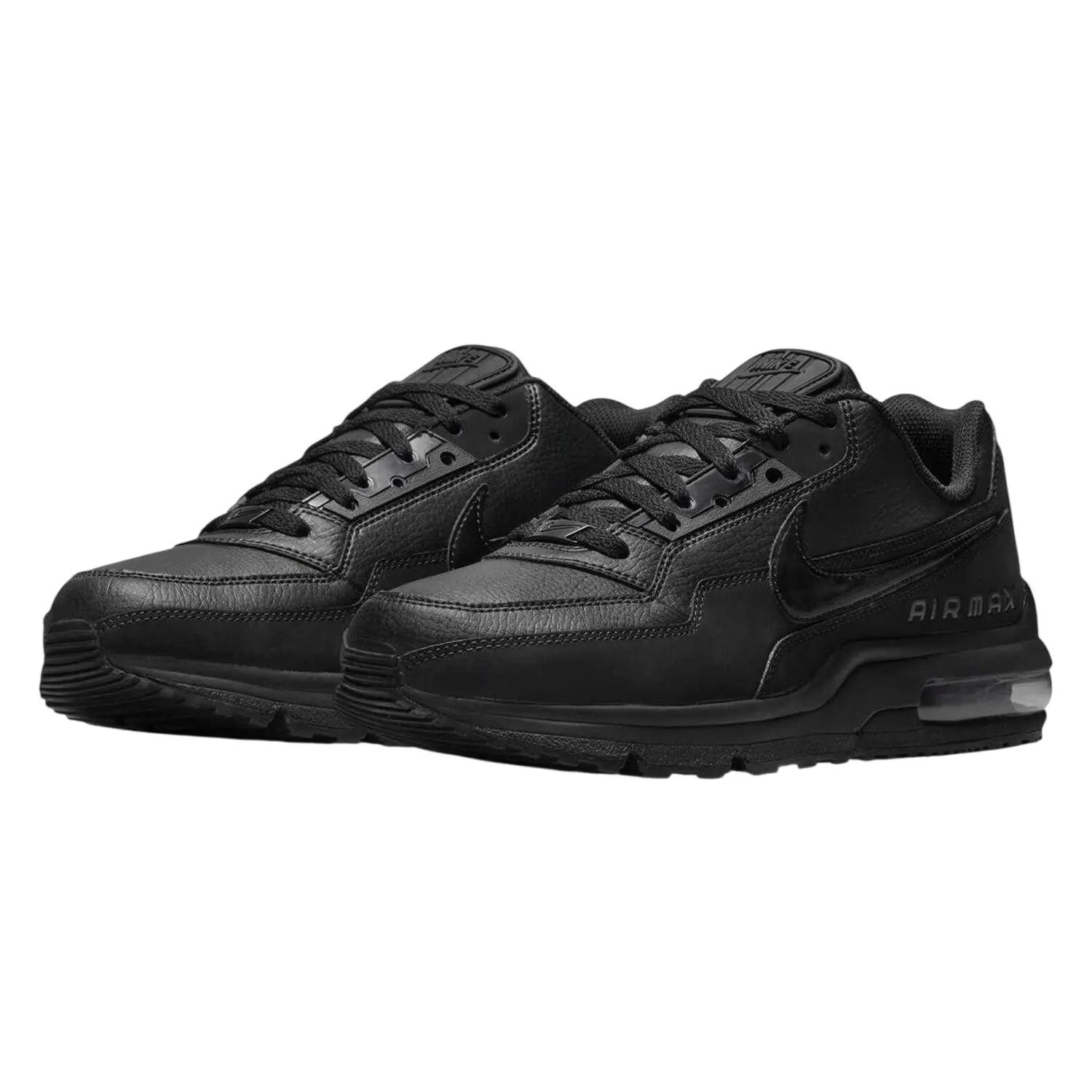 Air Maxsportschoenen voor heren van gecoat leer (Drievoudig zwart) 4/7