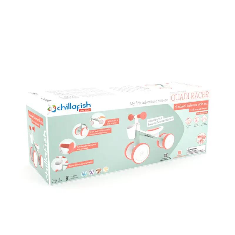 Jucărie de călărie Chillafish Quadi Racer,  BREEZE PINK 10/12