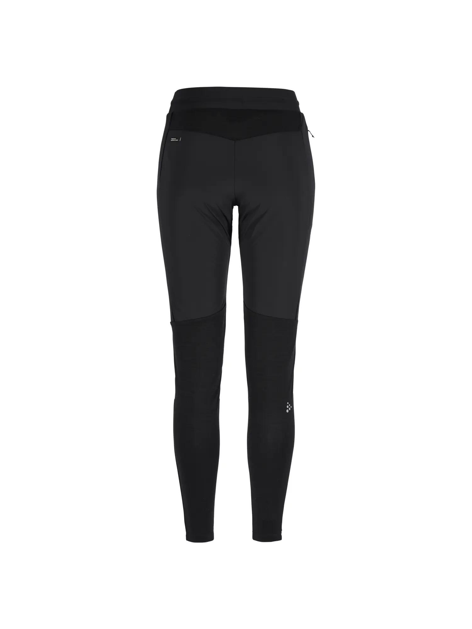 craft Wool Wind Tights W — Merinowolle-Lauftights mit Windschutz – Black 2/7